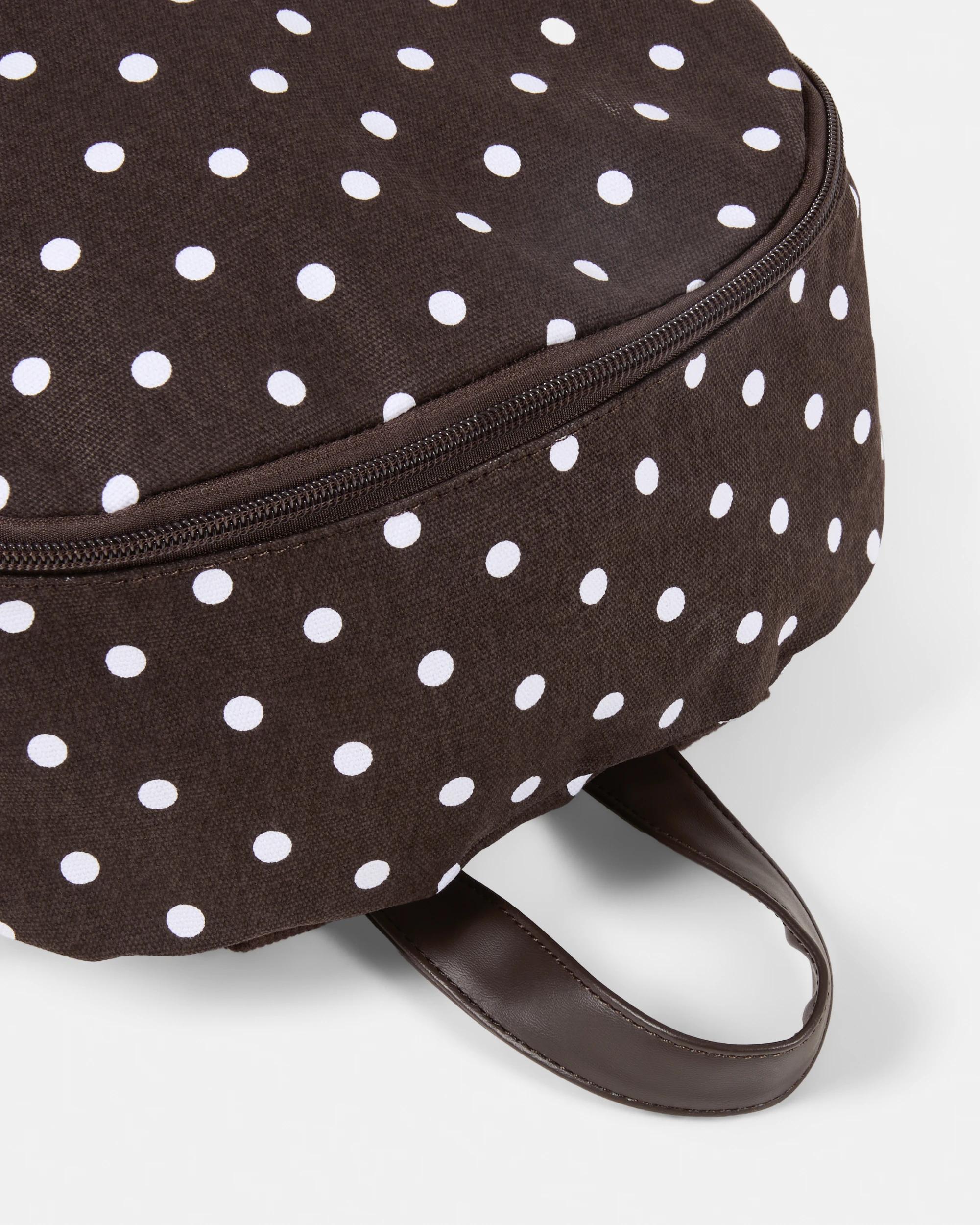 4 Canvas Backpack Choc Spot, 4 of 5