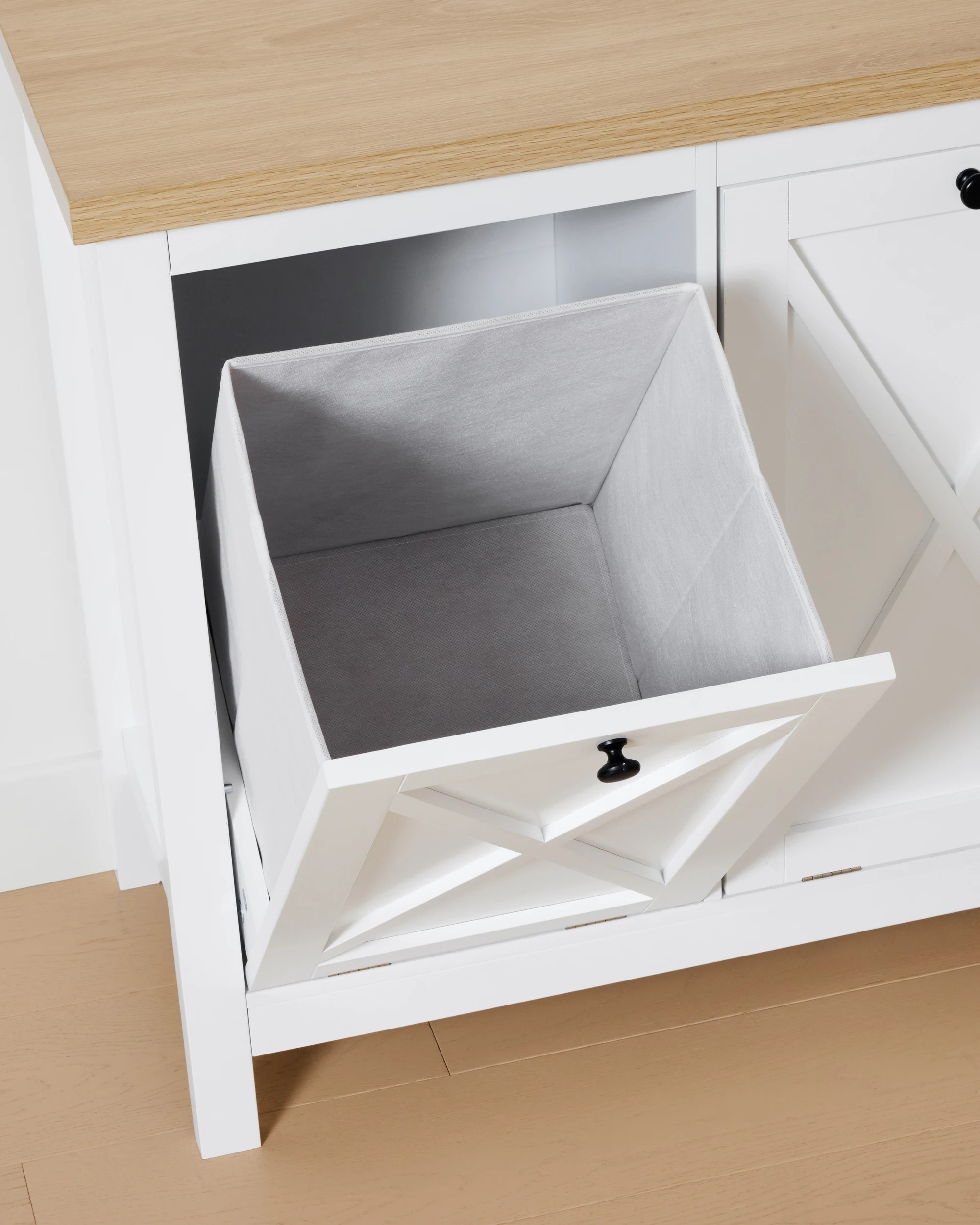 7 Camille 3 Section Laundry Hamper - White, 7 of 7