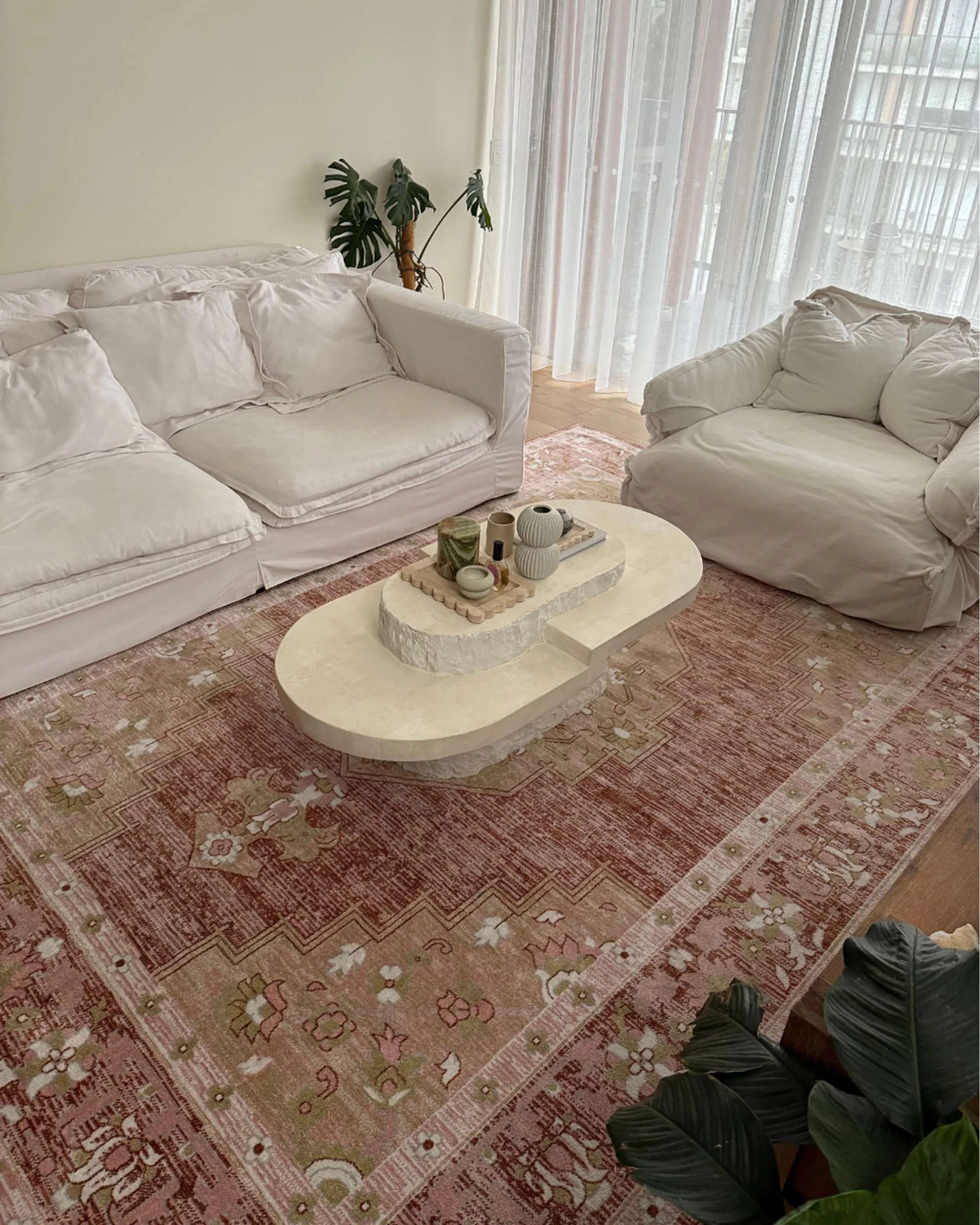 9 Loopsie Vilbergen Traditional Washable Rug-400cm x 300cm - Pink, 9 of 9