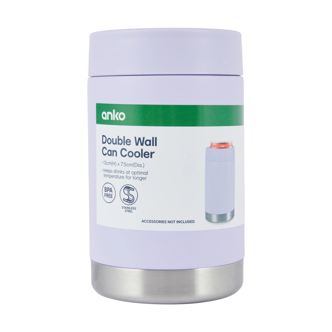 6 Double Wall Can Cooler - Lilac, 6 of 6