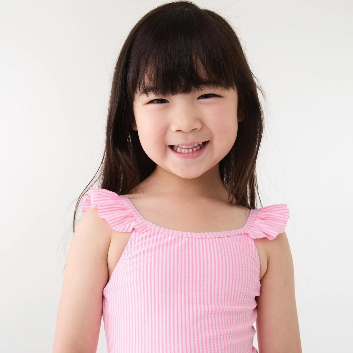 2 One Piece Swimsuit FLURO STRIPE, 2 of 7