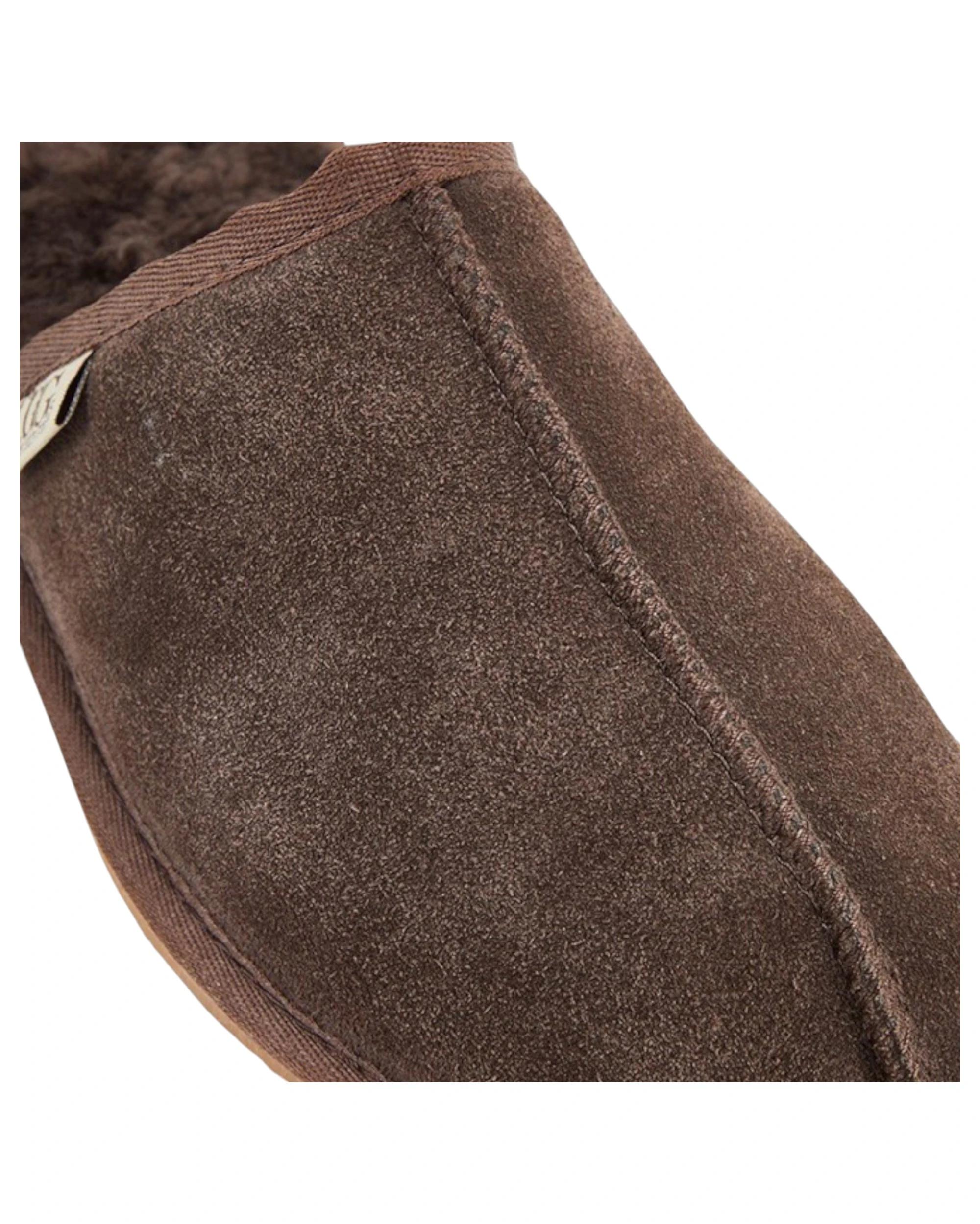 2 Grosby Mens Ugg Buck Slippers Casual Slip On Chocolate Shoes CHOCOLATE, 2 of 3