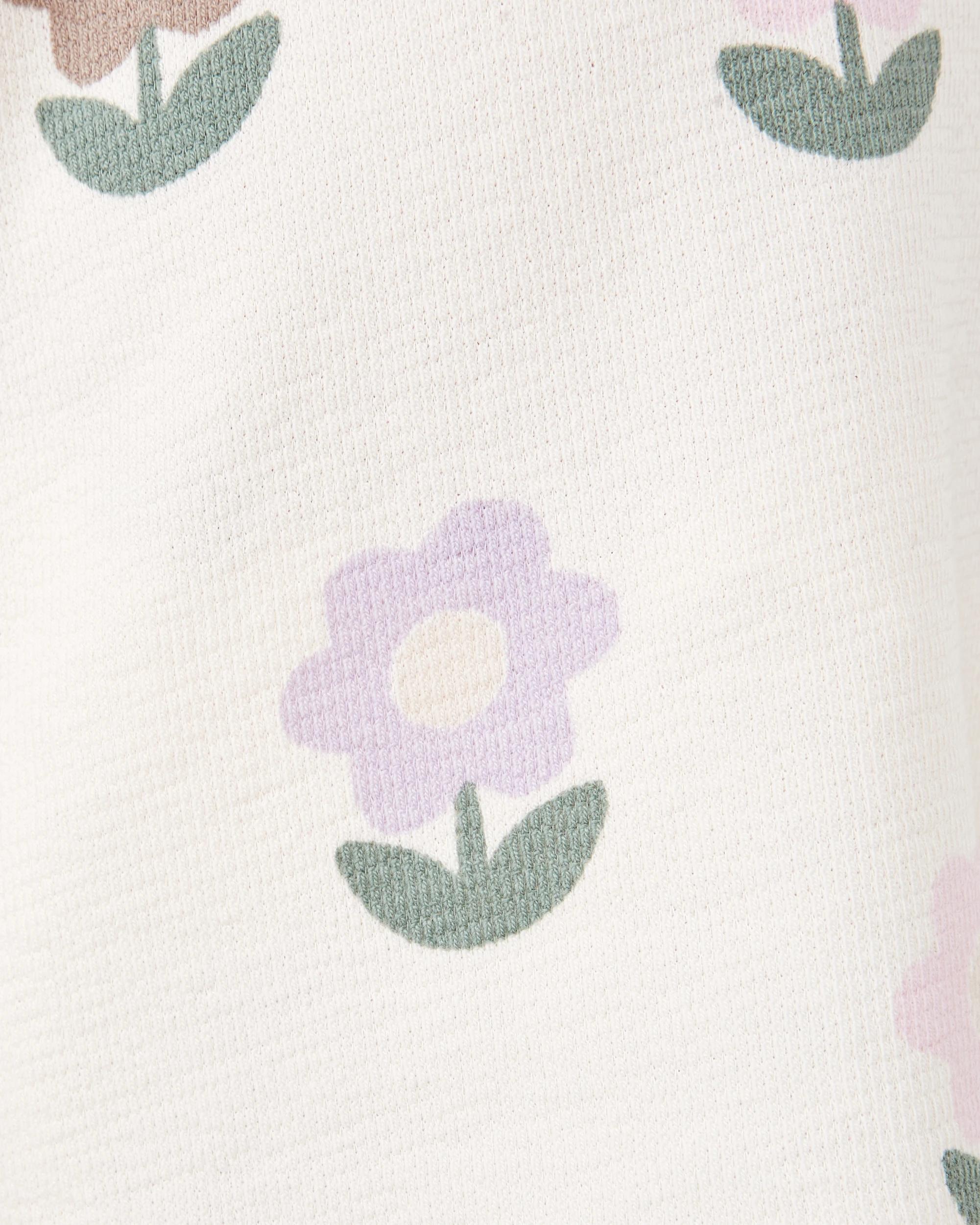 5 Slub Jacquard T-shirt Bge Floral, 5 of 7