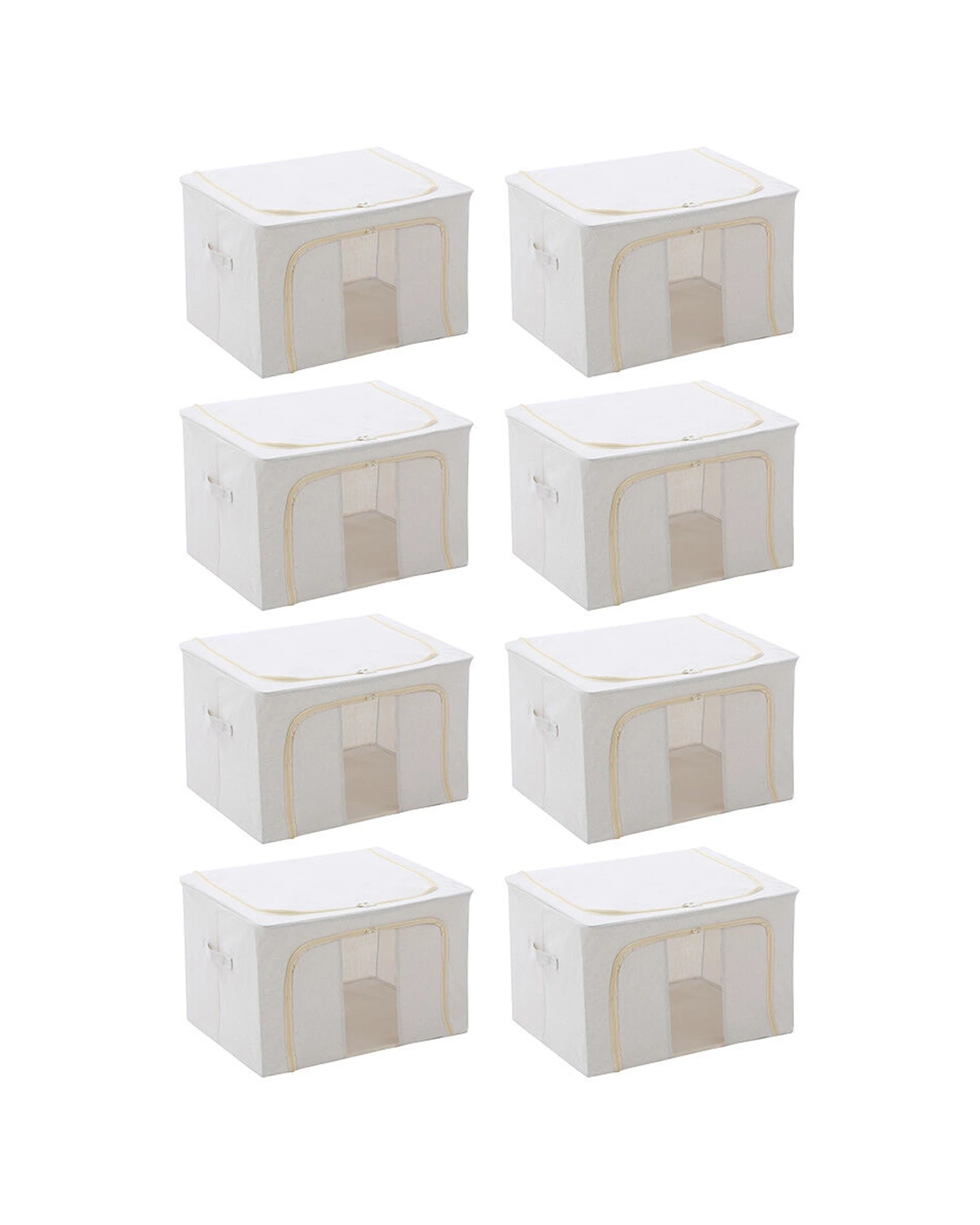 1 Boxsweden Kloset Linen Storage Box Fabric 8PK Metal Frame Handles 50x40x33cm
 - multi, 1 of 6