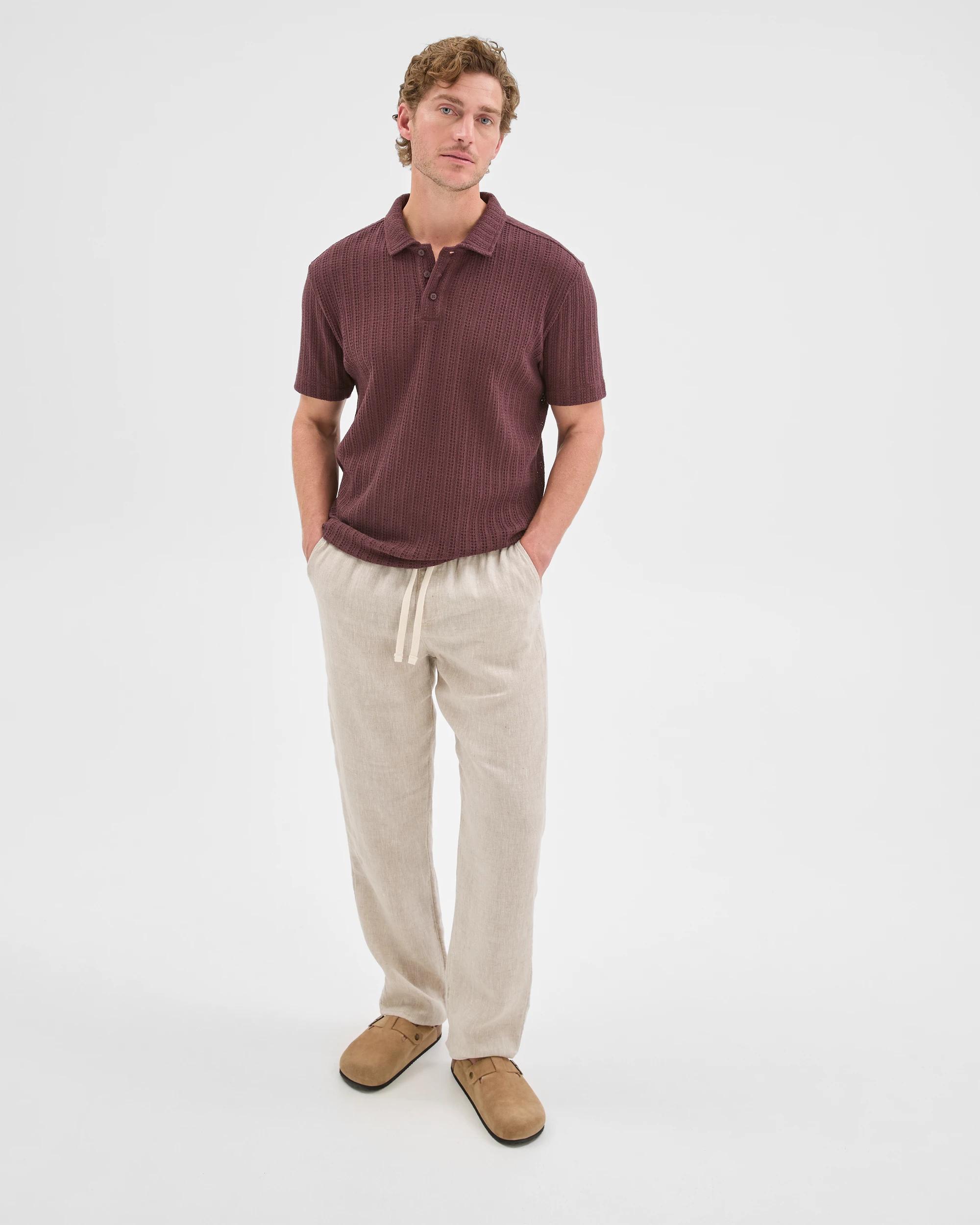 1 Target Man European Linen Full Length Pants STONE, 1 of 6