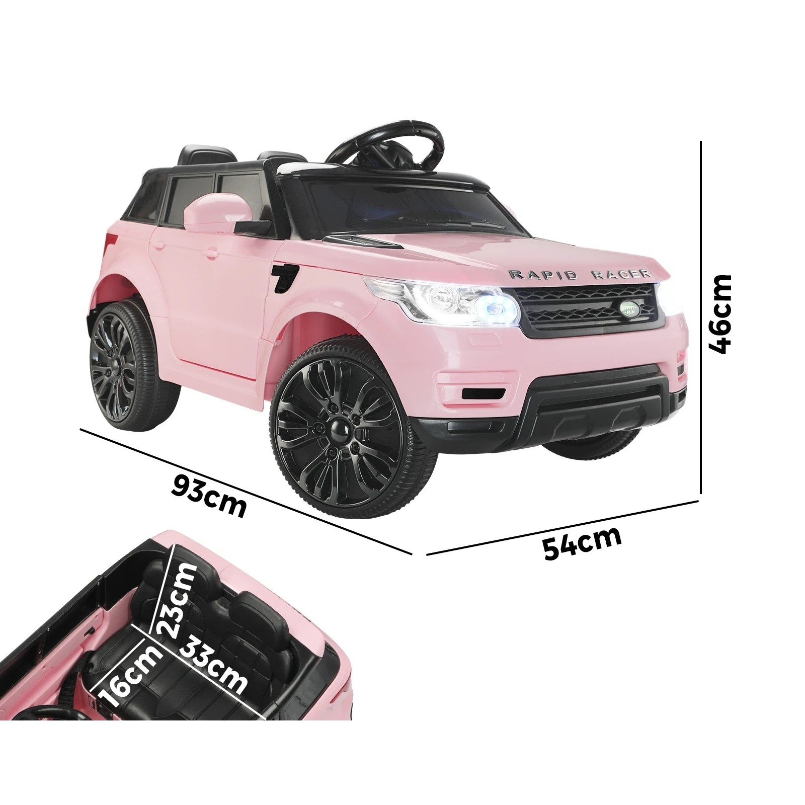 10 Mazam Kids Ride On Car Electric Vehicle Toy Remote Cars Gift Mp3 Led Light 12v
 - Pink, 10 of 10