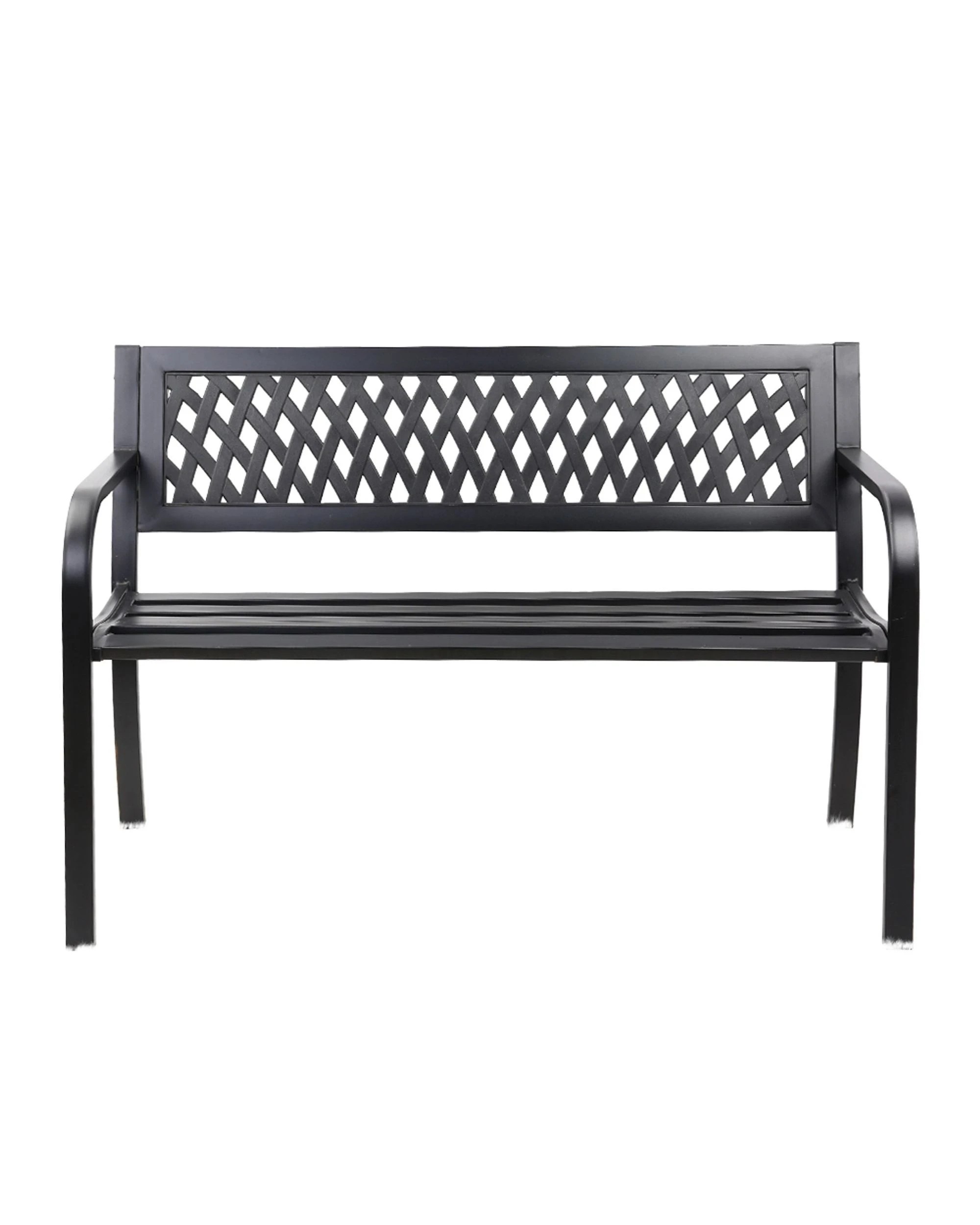 3 Gardeon Outdoor Garden Bench Seat Steel Outdoor Furniture 2 Seater Park
 - Black, 3 of 3
