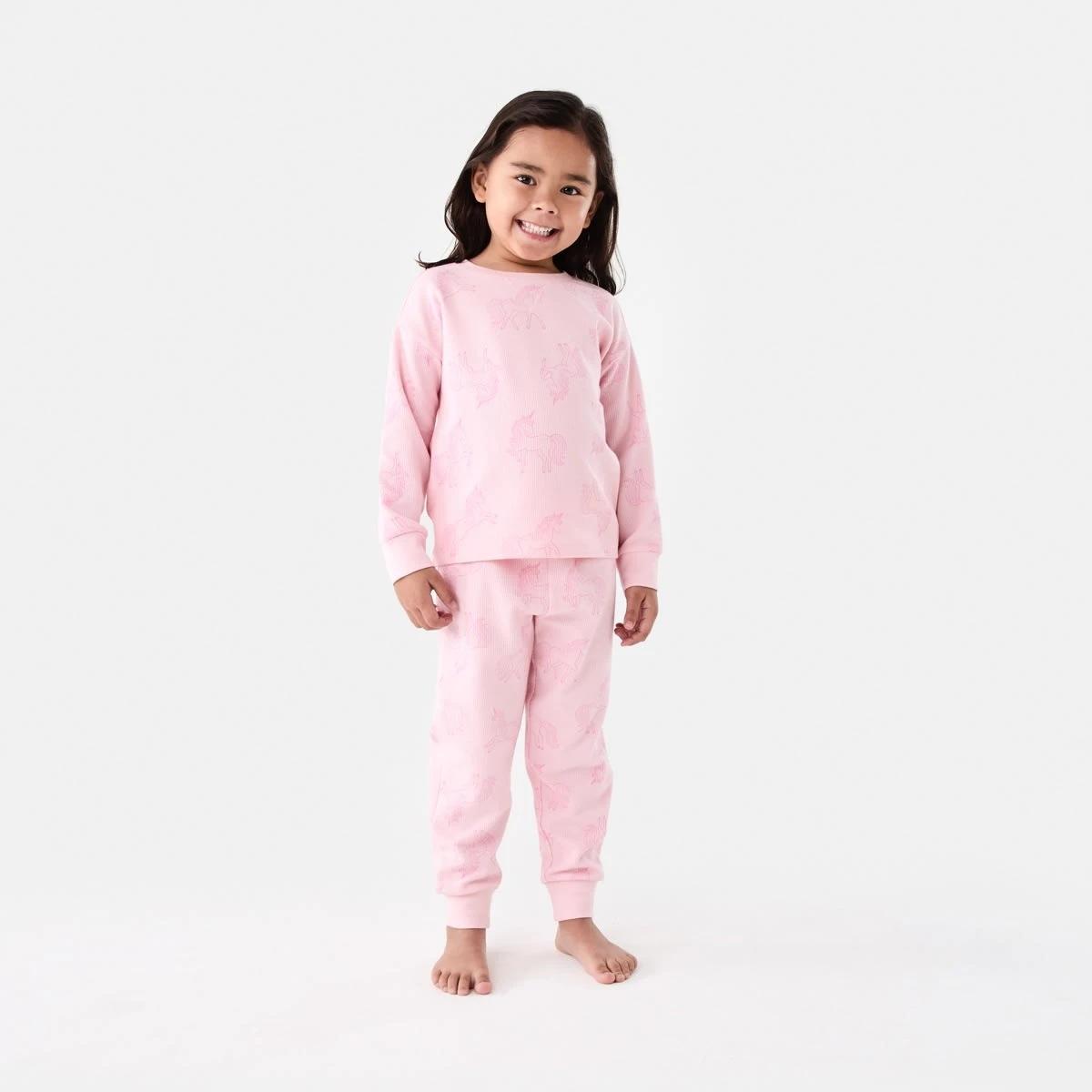 1 Waffle Pyjama Set Pnk Unicon, 1 of 7
