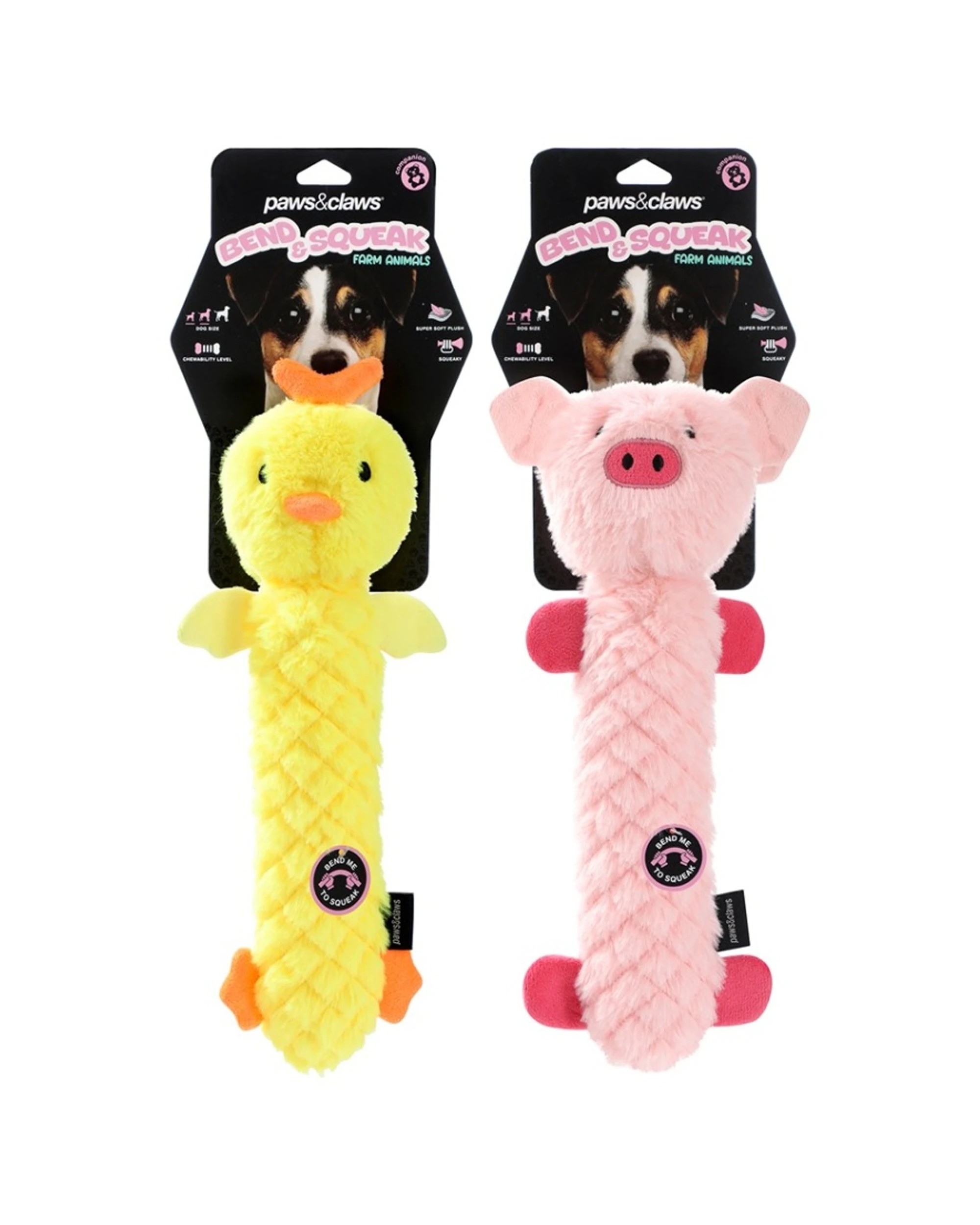 3 Paws & Claws 6PK Pet Dog Toy Bend Squeaker 40cm - Assorted, 3 of 7