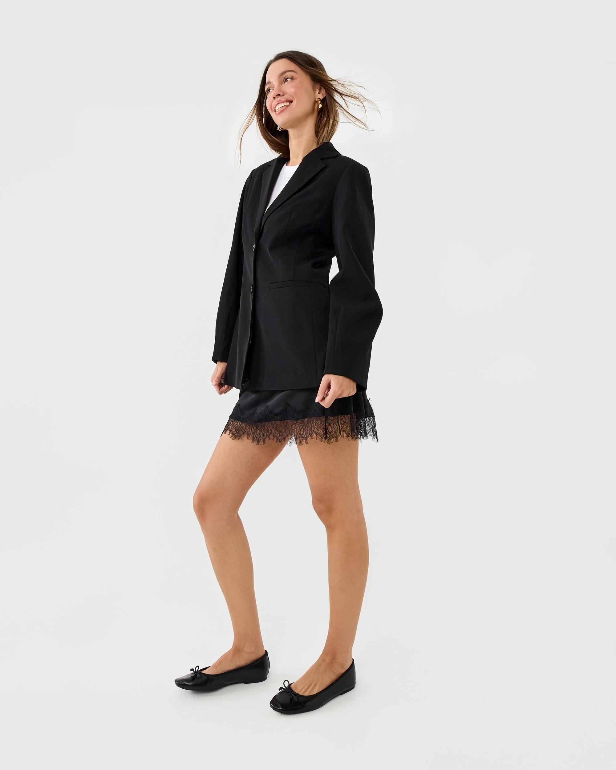 3 Barrel Sleeve Blazer Black, 3 of 10
