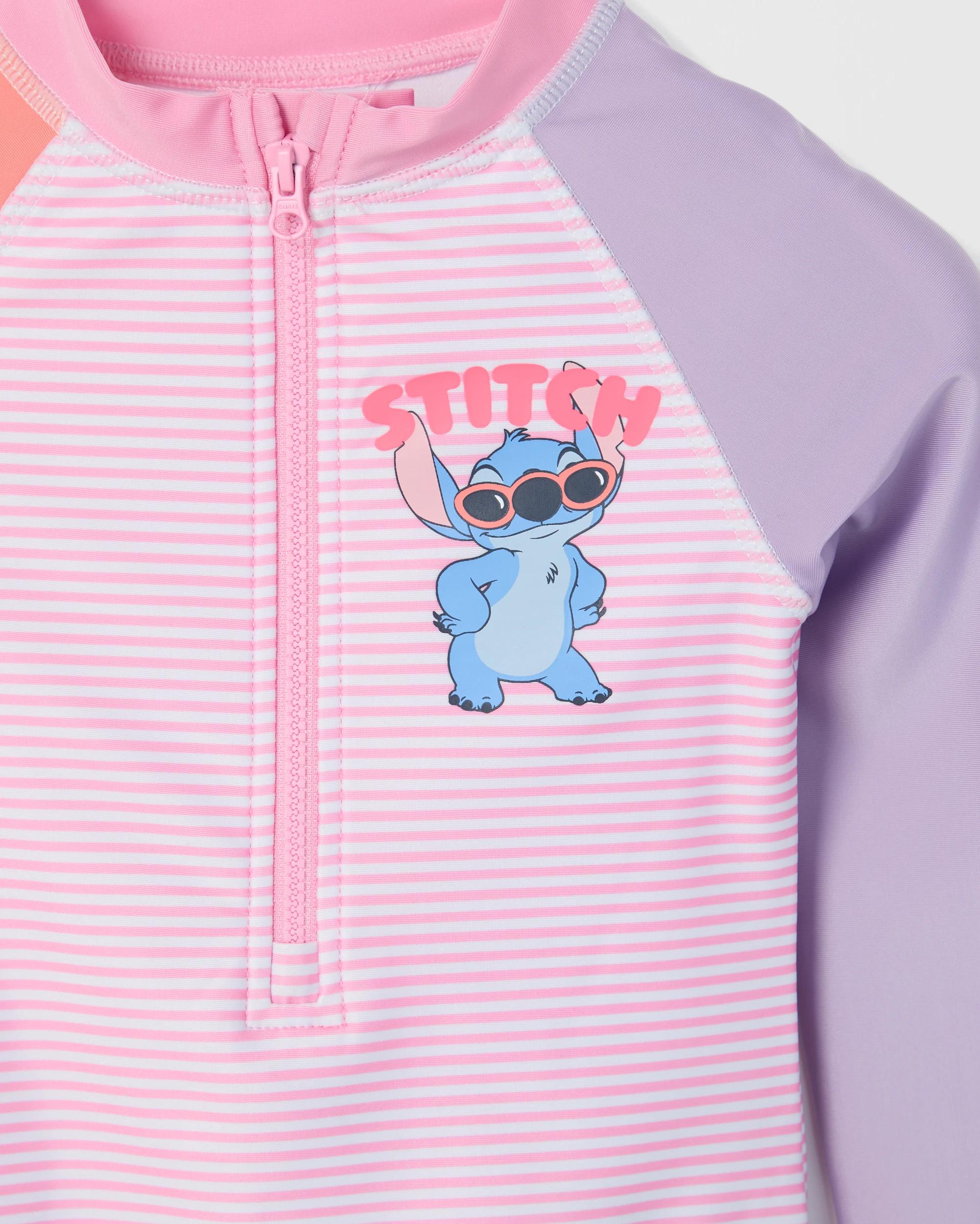 2 Disney Lilo & Stitch Colourblock Swim Surfsuit STITCH PINK, 2 of 2