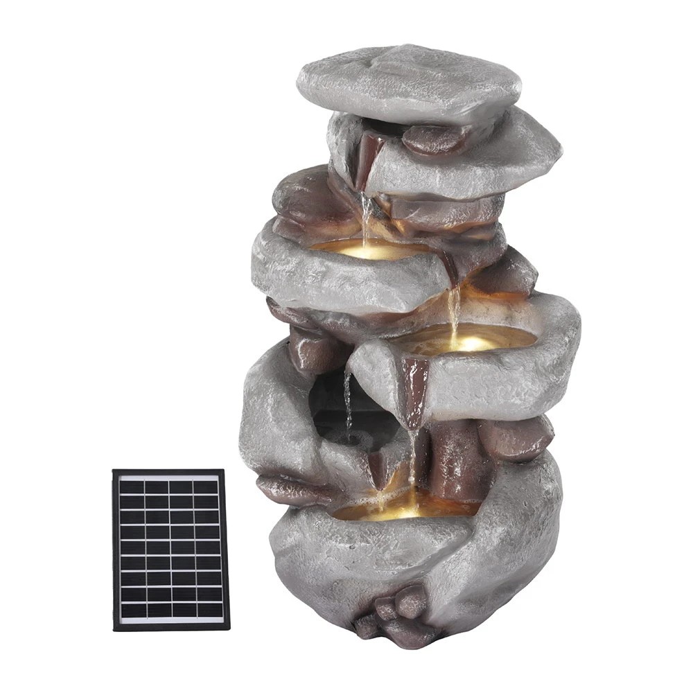 1 Gardeon Solar Fountain Water Feature Outdoor Indoor 4-Tier - Multi, 1 of 7