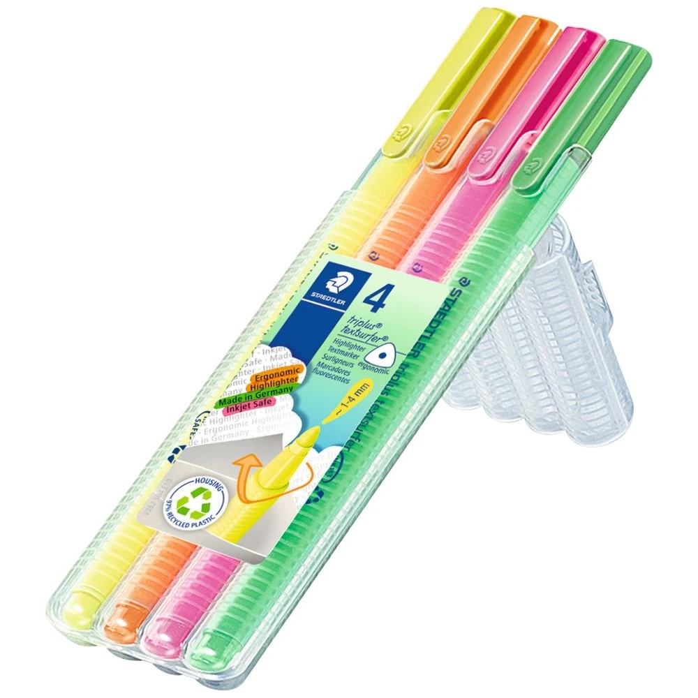 2 Staedtler Triplus Highlighter Assorted 4 Pack, 2 of 10