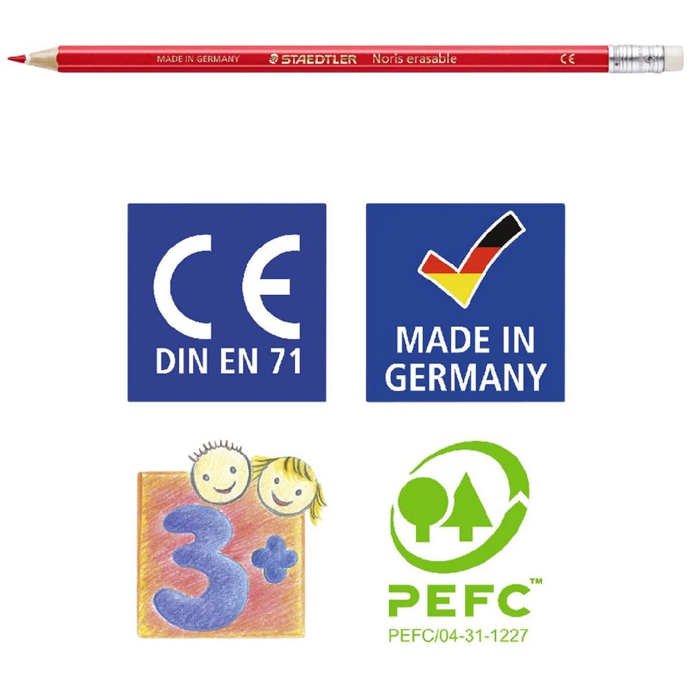 5 Staedtler Noris Erasable Coloured Pencils 24 Pack, 5 of 6