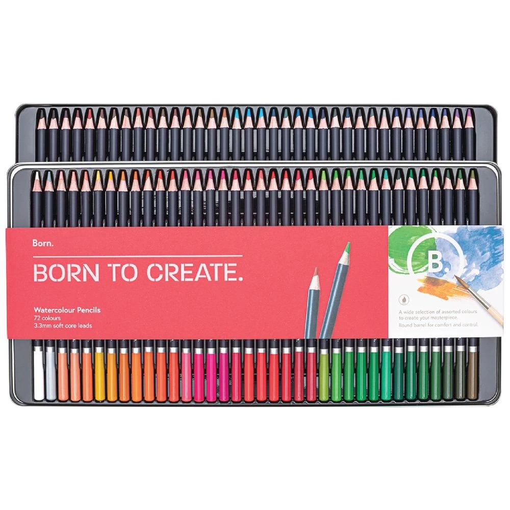 1 Born Watercolour Pencils 72 Pack, 1 of 4