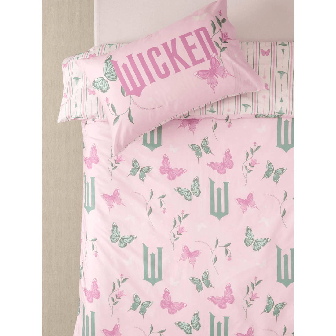 1 WICKED Wicked Kids Quilt Cover Set - Pink, 1 of 3
