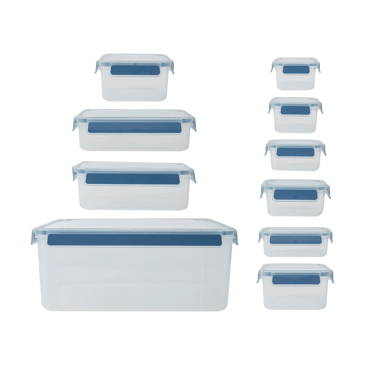 2 10 Pack Rectangle Clip Containers, 2 of 9