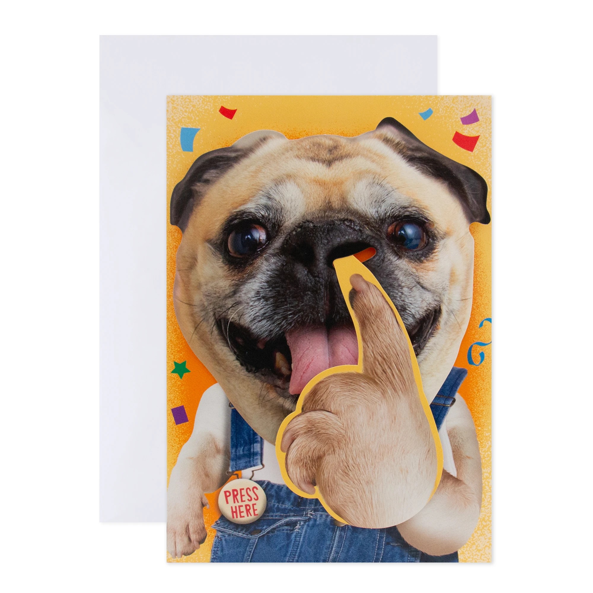 1 Hallmark Interactive Sound Birthday Card - Pug Nose, 1 of 4