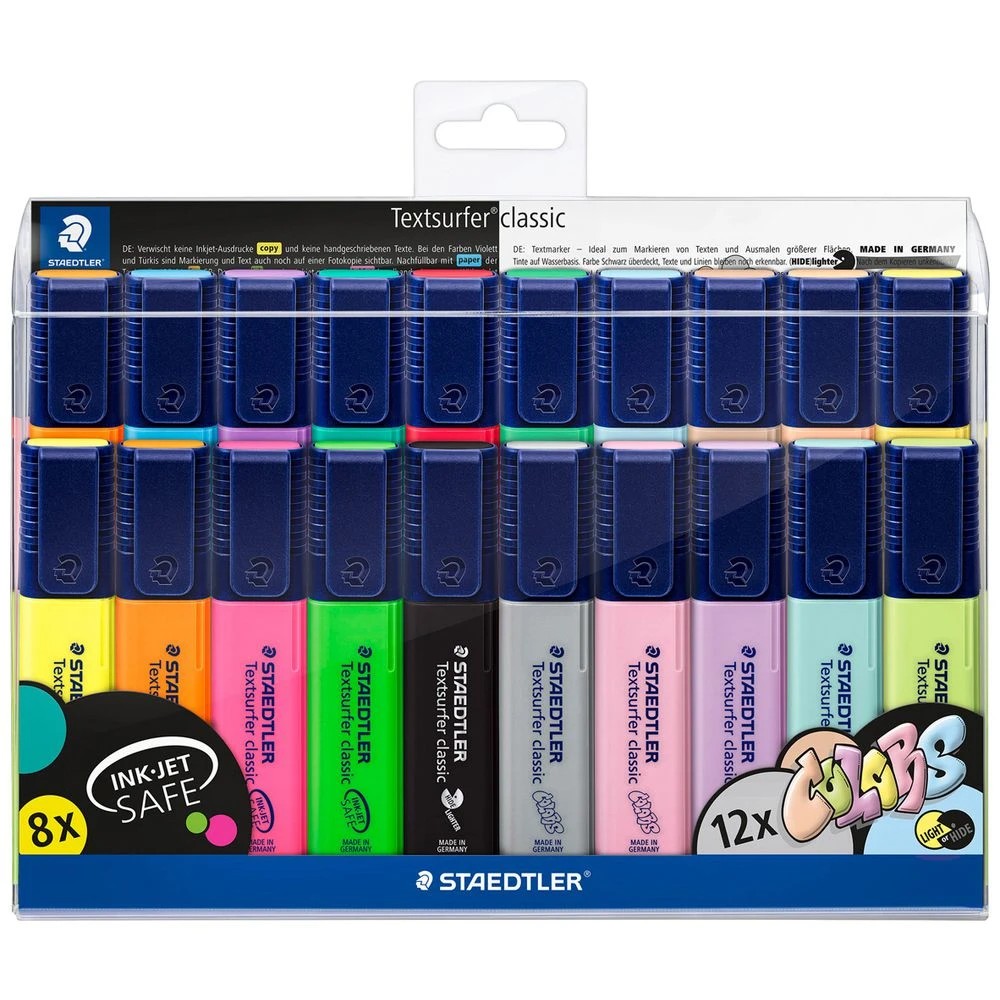 1 Staedtler Textsurfer Highlighters Assorted 20 Pack, 1 of 3