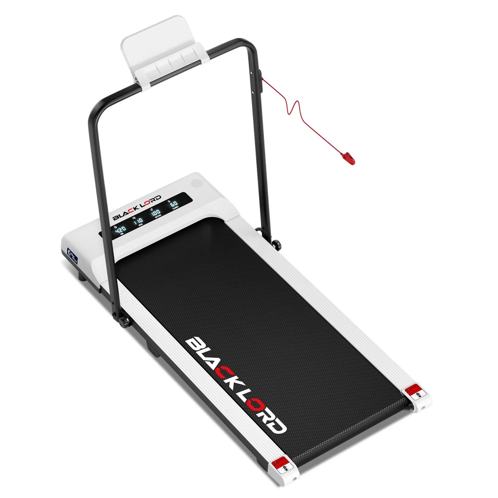 1 Black Lord Treadmill Electric Walking Pad Under Desk Foldable 40cm Belt - White, 1 of 10