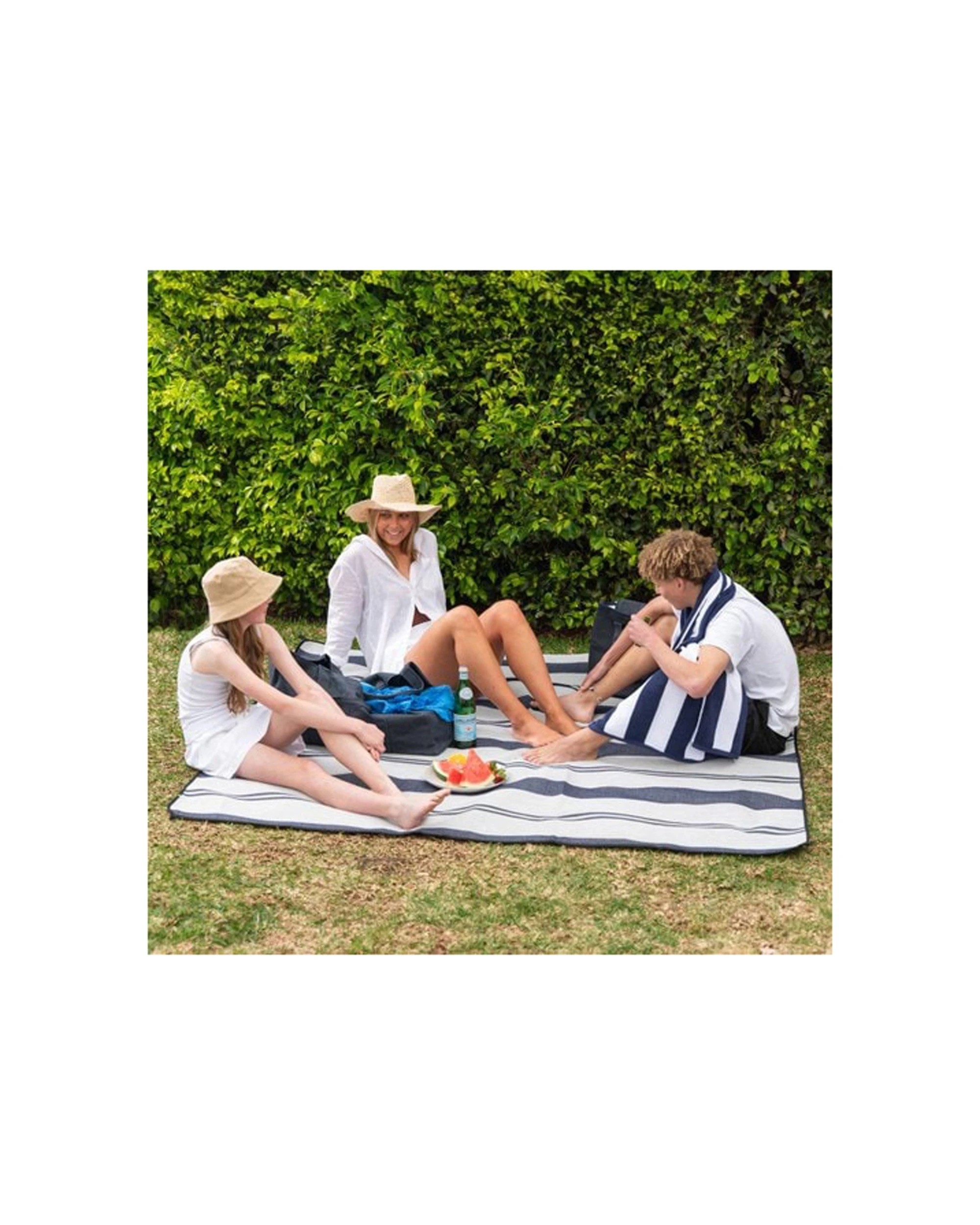 5 Canningvale Aperto Water Resistant Foam Fill Picnic Rug Rectangle XL 200cm Indigo - Blue, 5 of 5