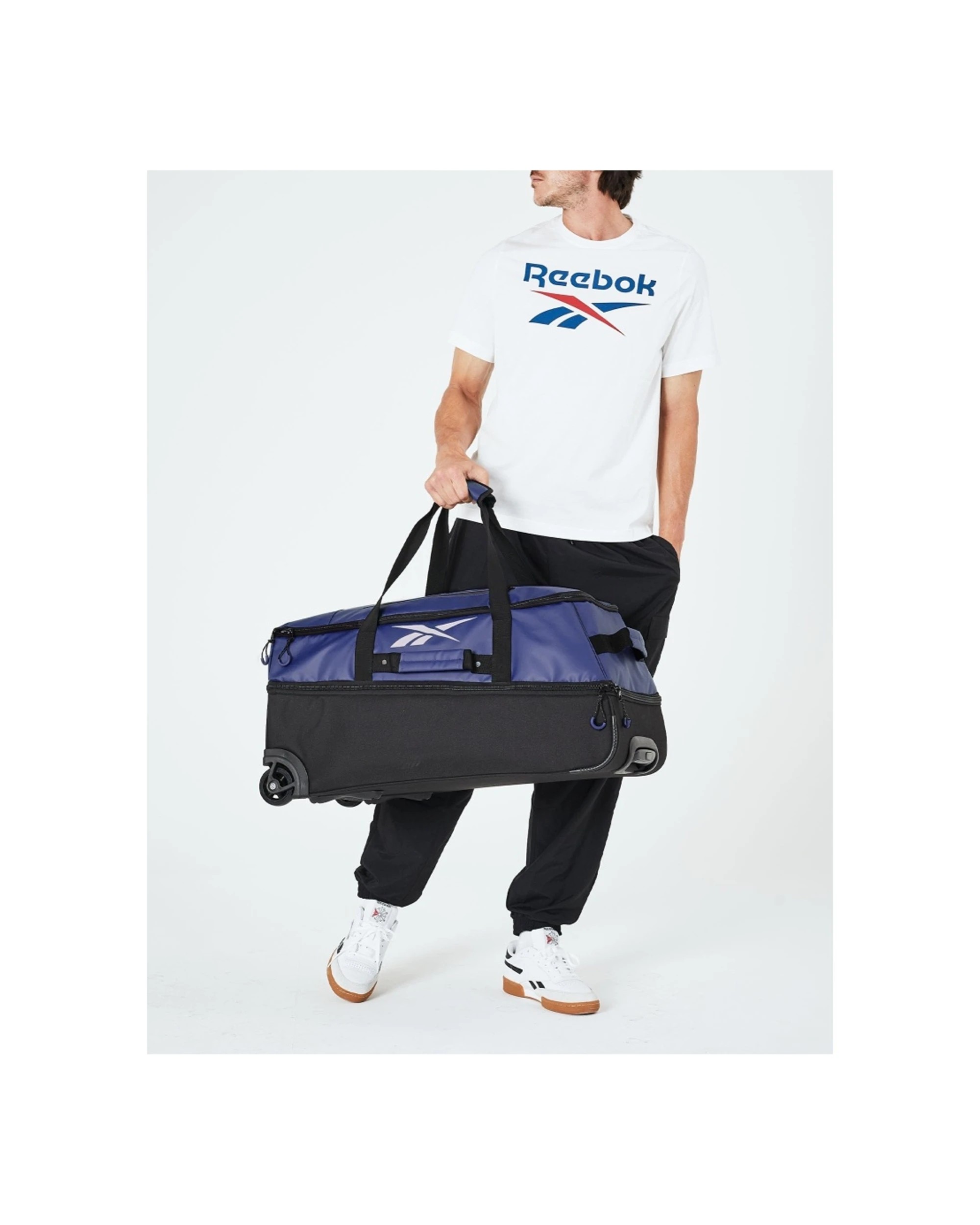 8 Reebok All Star Large 88L Leather Film Soft Shell Trolley Suitcase Luggage Navy - Blue, 8 of 8