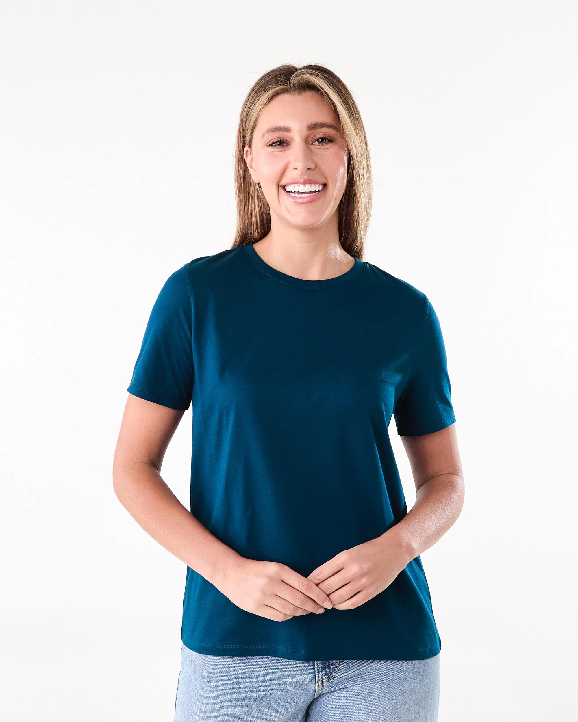 1 Short Sleeve Australian Cotton T-shirt Blu Ink, 1 of 6