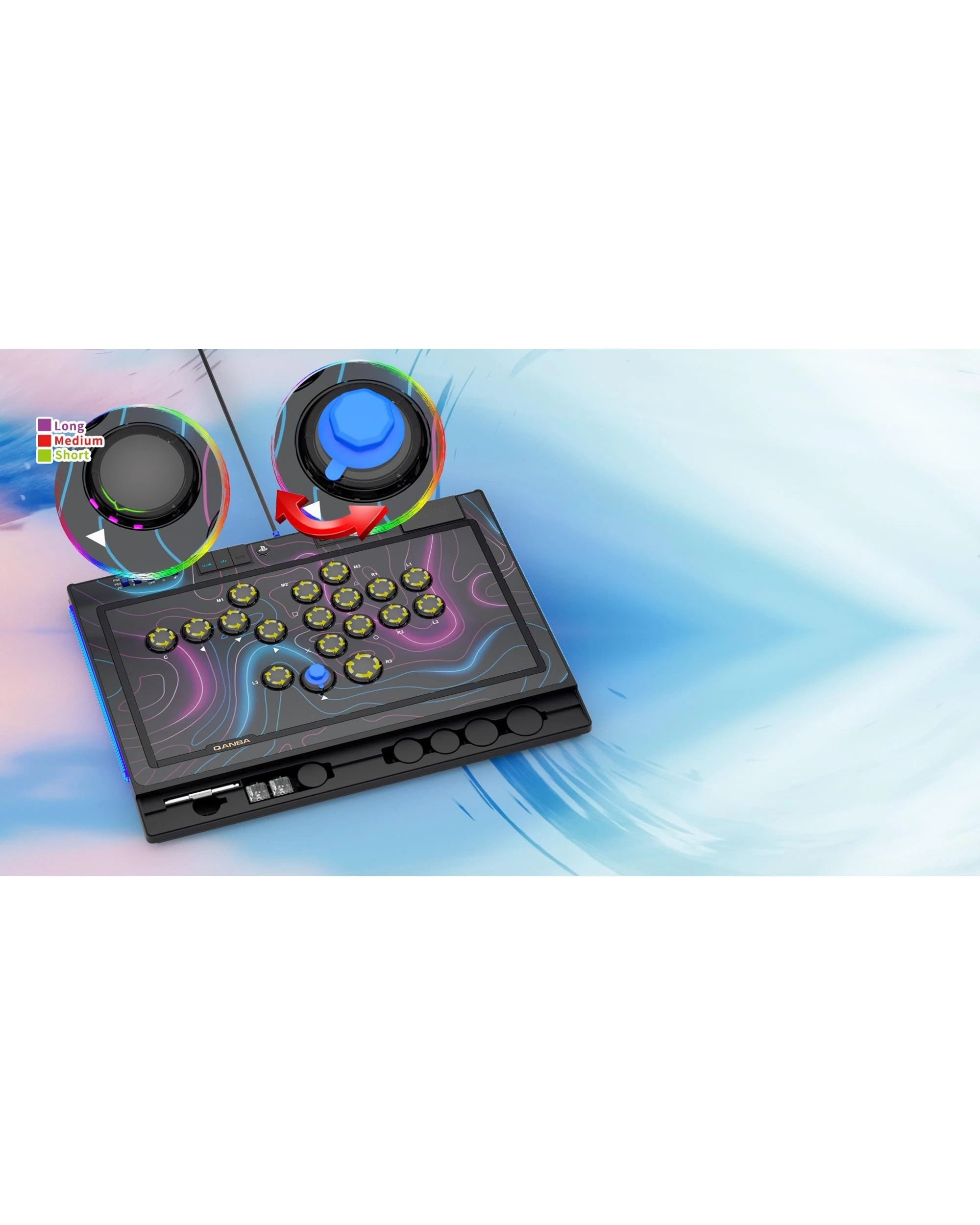 4 QANBA SAPPHIRE S1 Leverless Arcade Controller for PS5, PS4 and PC, 4 of 7