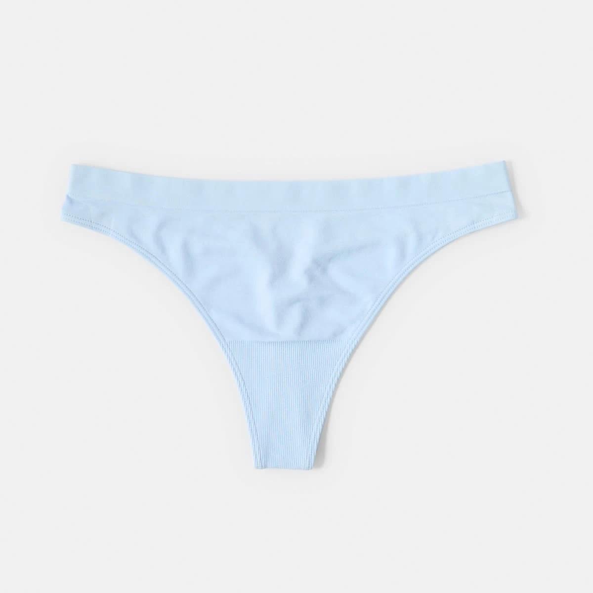 4 Ultra Smooth Seamfree G-String Briefs WINDY BLUE, 4 of 6