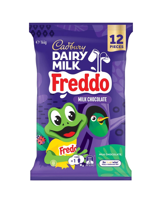 12 Piece Cadbury Dairy Milk Freddo Milk Chocolate Sharepack 
