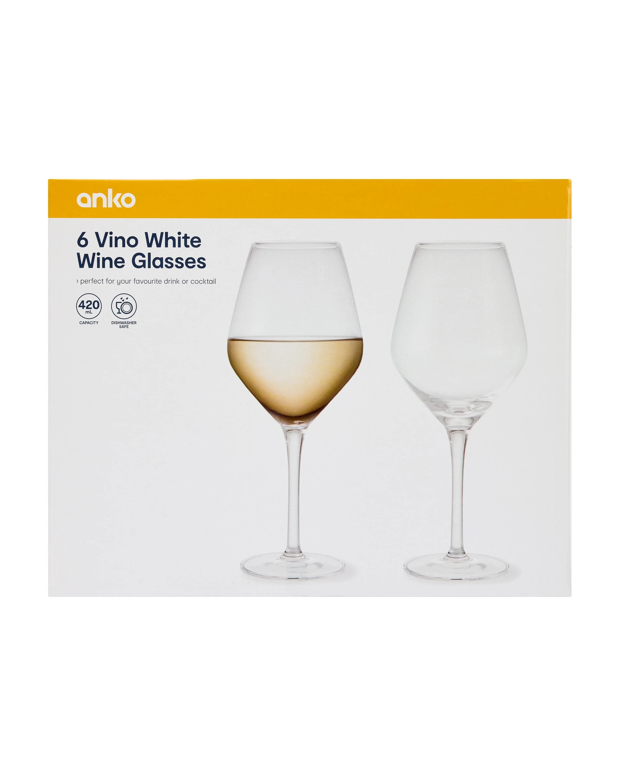 6 6 Vino White Wine Glasses, 6 of 7