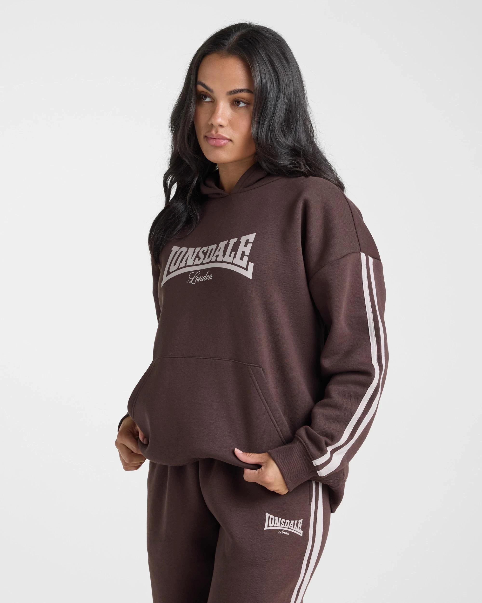 3 Lonsdale London Hoodie CHOCOLATE, 3 of 4