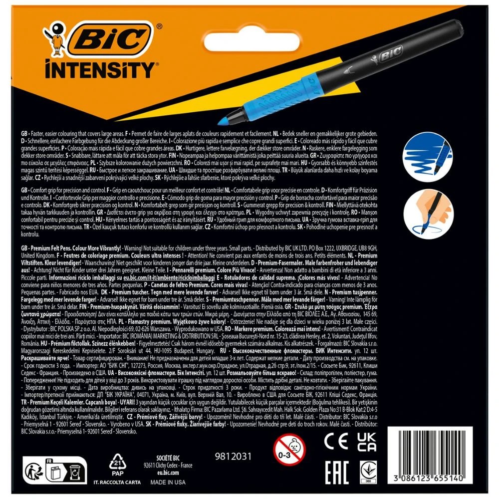 5 BIC Intensity Colouring Felt Pen Assorted 12 Pack, 5 of 5