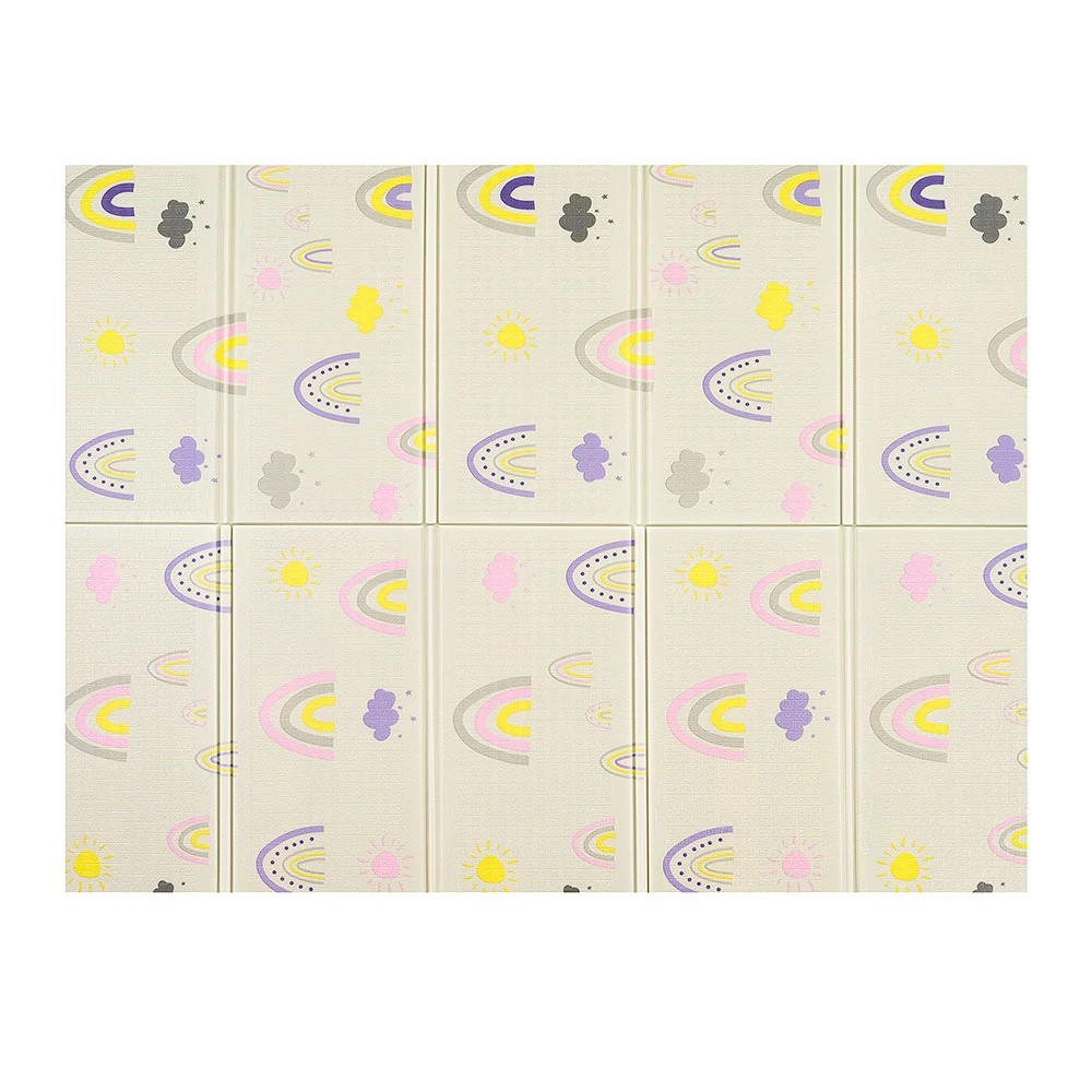 1 Playpals Kid Play Mat Baby Crawling Pad XPE Foam Non-slip Carpet Double Foldable - Multi, 1 of 3