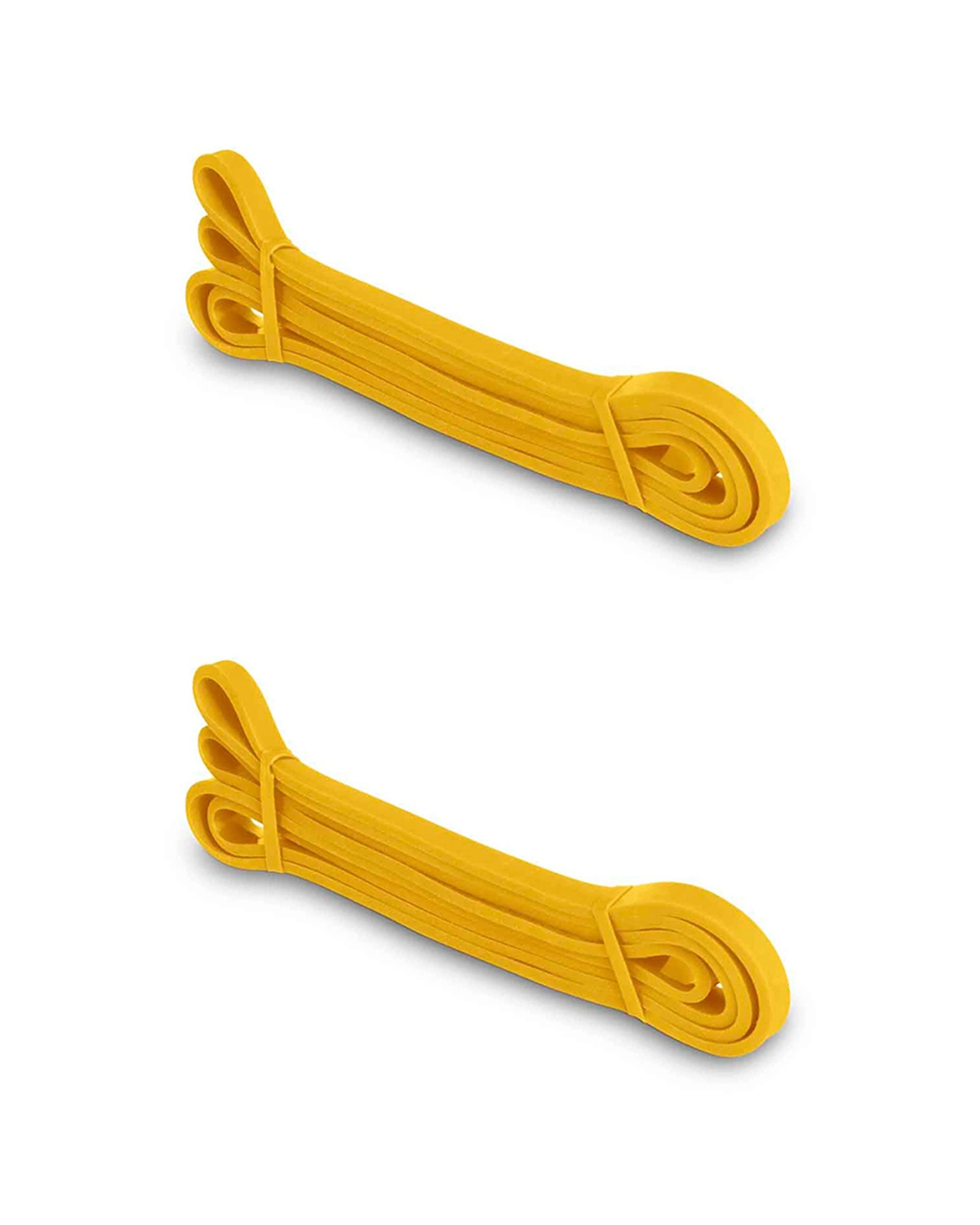 1 Bodyworx Strength Band Extra Ultra Light 8mm 2 Pack Natural Rubber 3-25 Kg - Yellow, 1 of 2