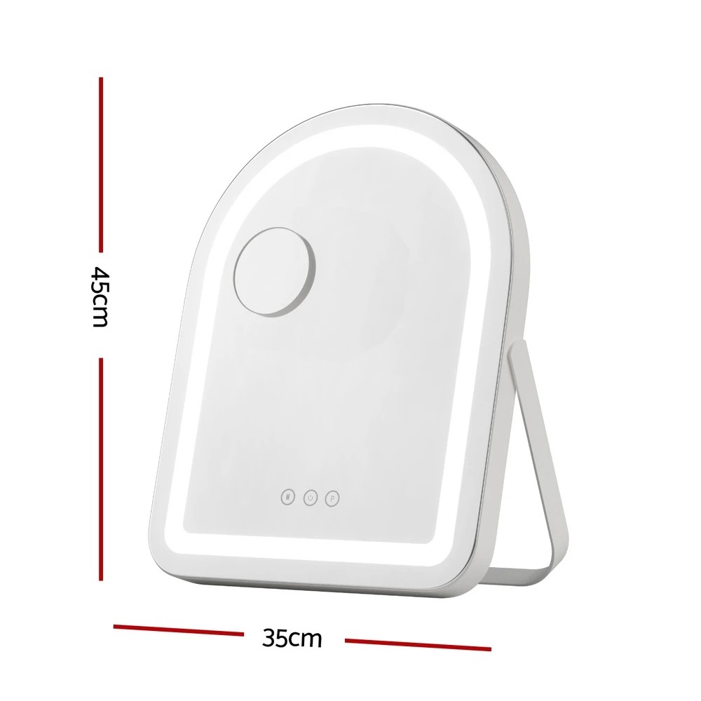 2 Embellir Makeup Mirror 35x45cm Dressing Vanity LED Stripe Light with 5x Magnification Rotation  Arch - Multi, 2 of 6