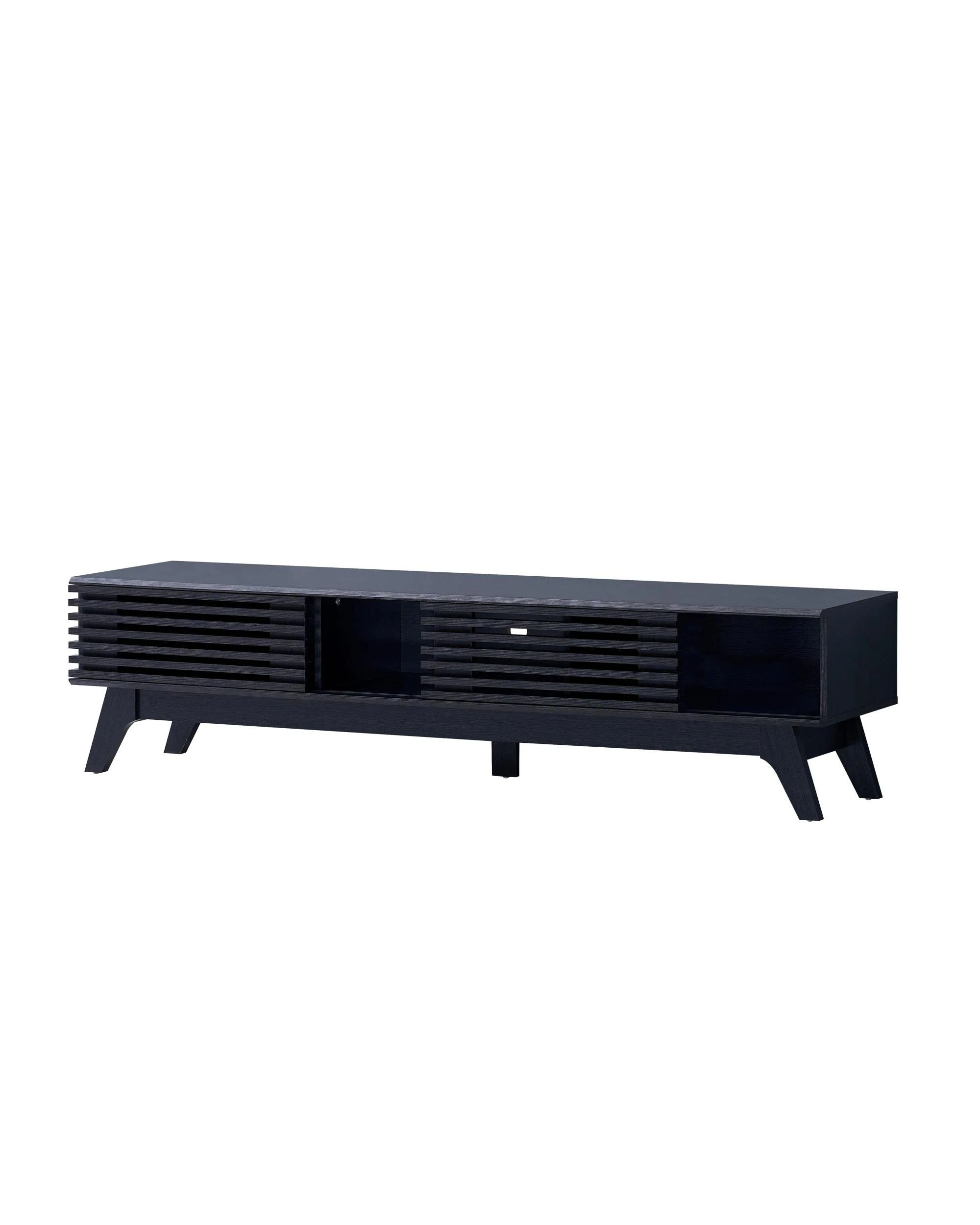 4 Kodu Entertainment Unit Modern TV Cabinet TV Stand 180cm 2 Doors - Black, 4 of 5