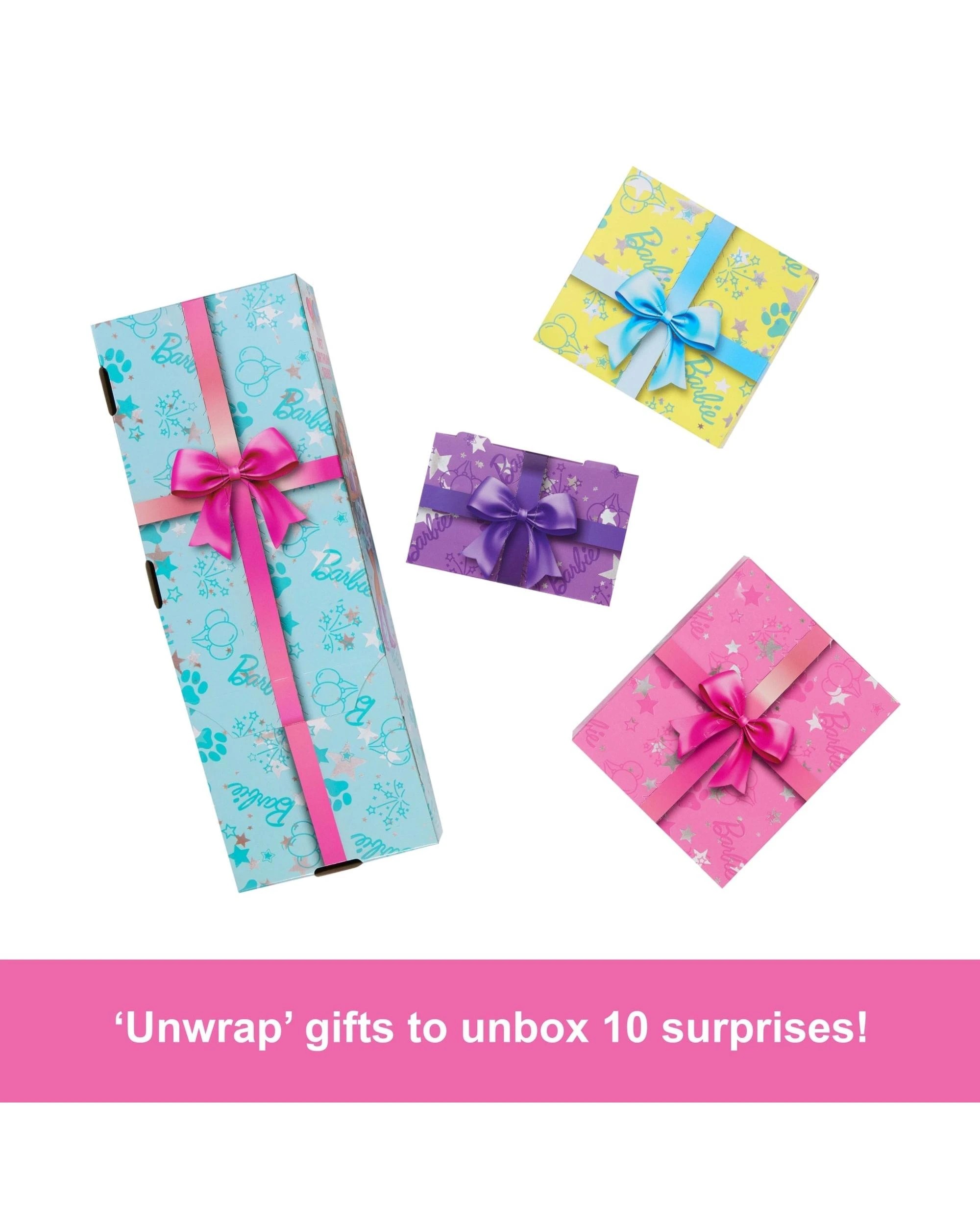 3 Barbie Party Unboxed Birthday Series Party Stars Brunette Doll and Accessories, 3 of 8