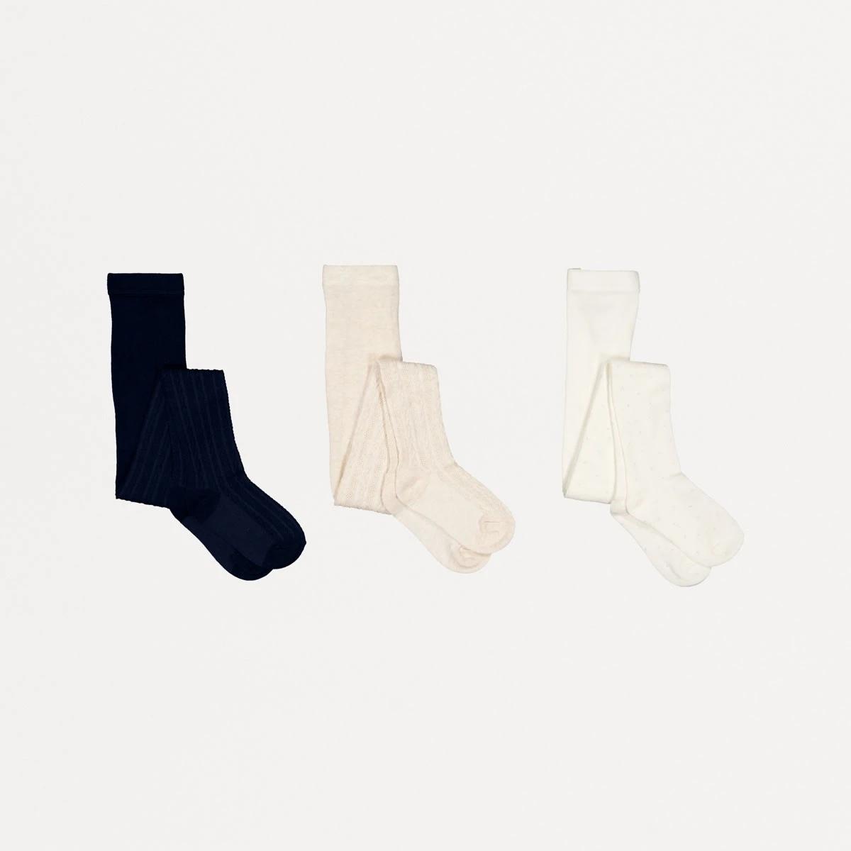 2 3 Pack Casual Tights Blu Multi, 2 of 3