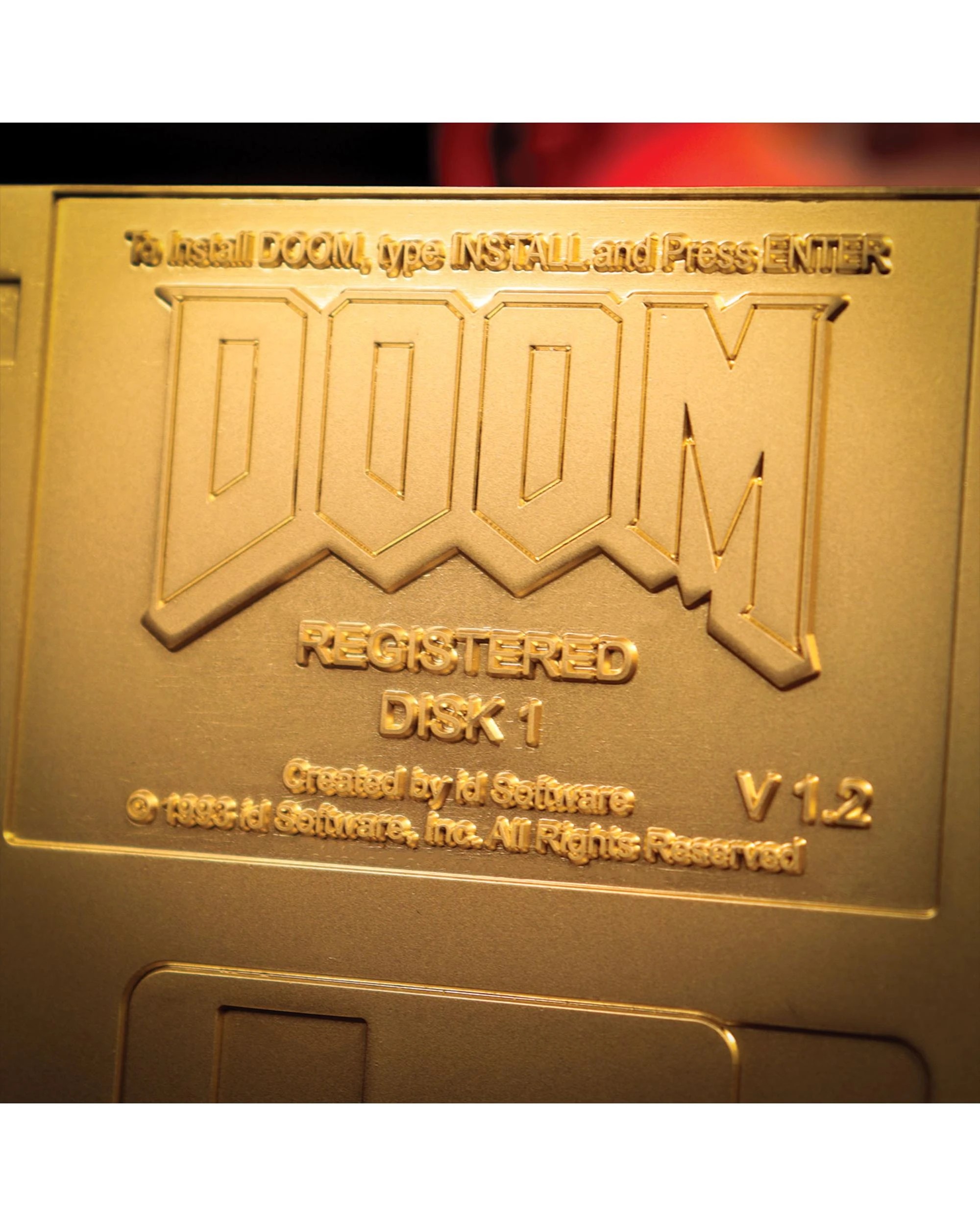 8 Fanattik DOOM Floppy Disk Limited Edition Imitation Gold Plated Replica, 8 of 9