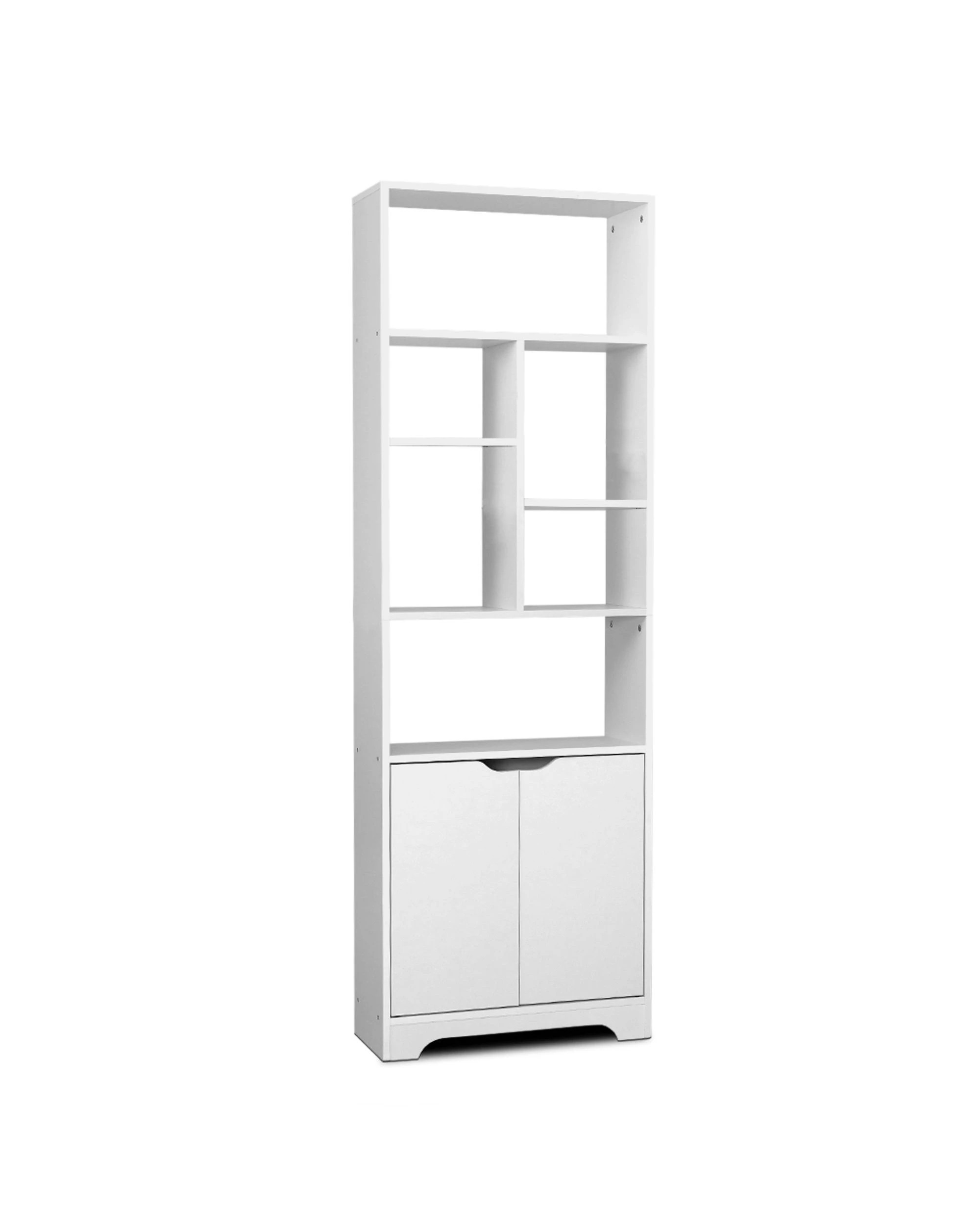 1 Artiss Bookshelf with Cabinet - White, 1 of 8