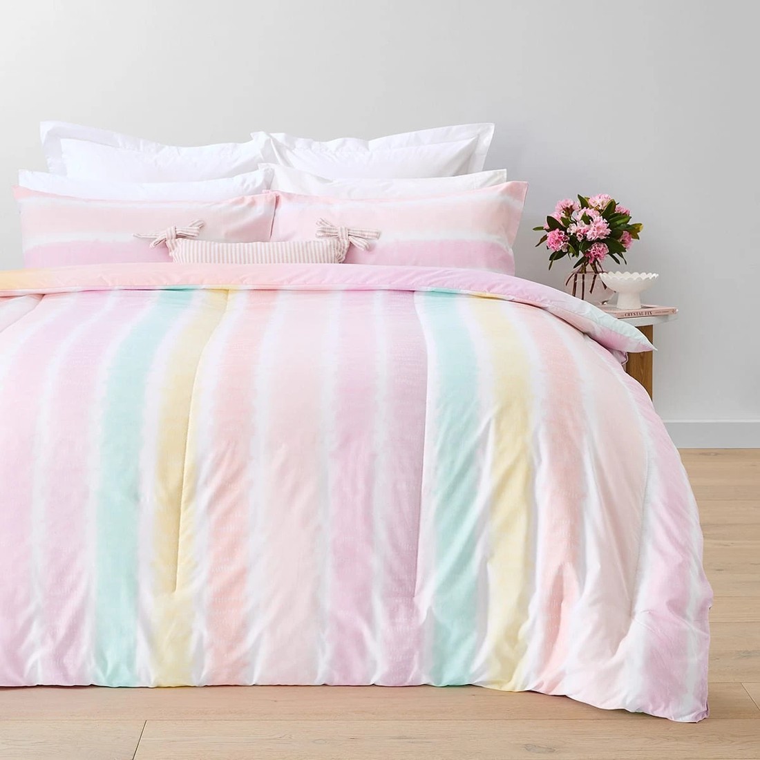 1 Ombre Cotton Rich Reversible Comforter Set - Double Bed, 1 of 7