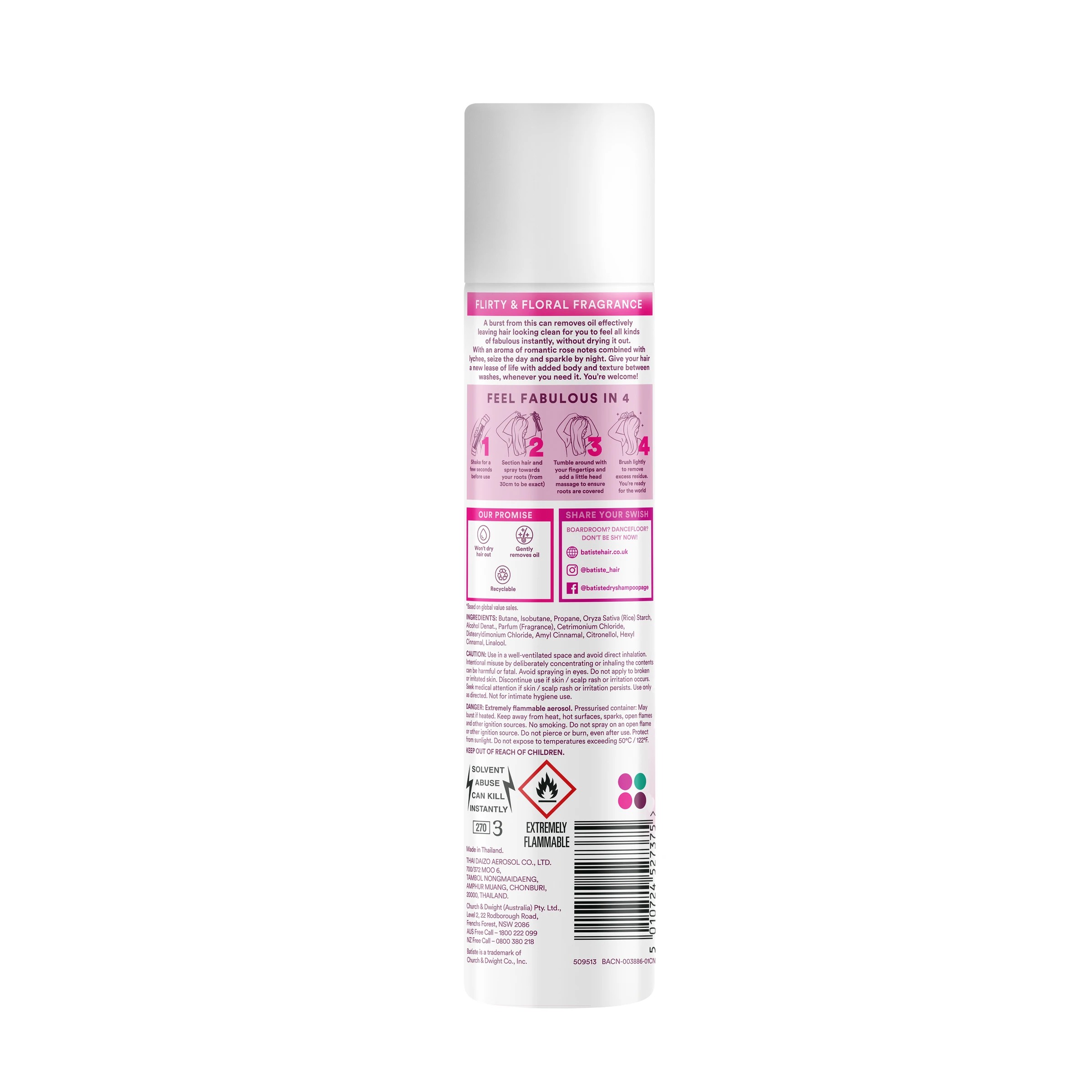 2 Batiste 200ml Floral & Flirty Blush Dry Shampoo, 2 of 10