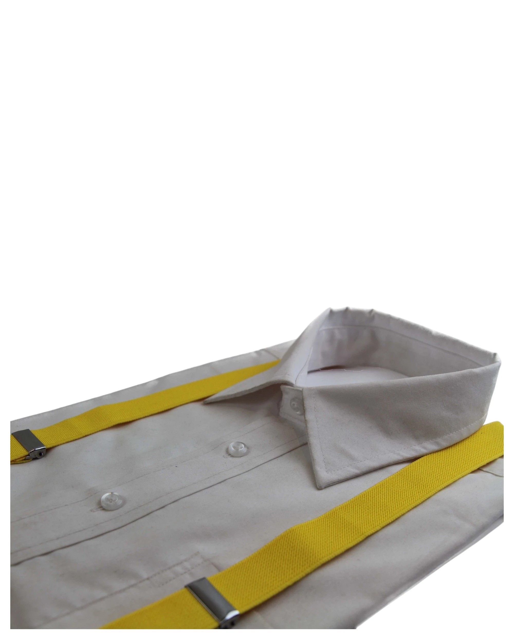 2 Zasel Mens Adjustable Extra Long 138cm Suspenders - Yellow, 2 of 3