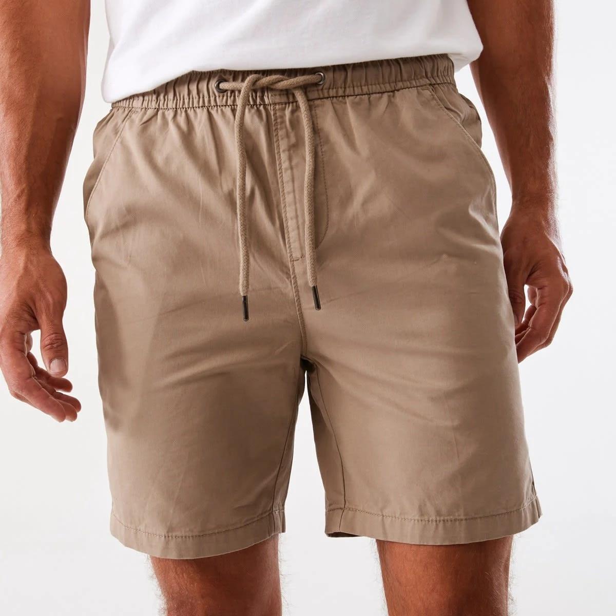 1 Elastic Waistband Chino Shorts Bge Elm, 1 of 6