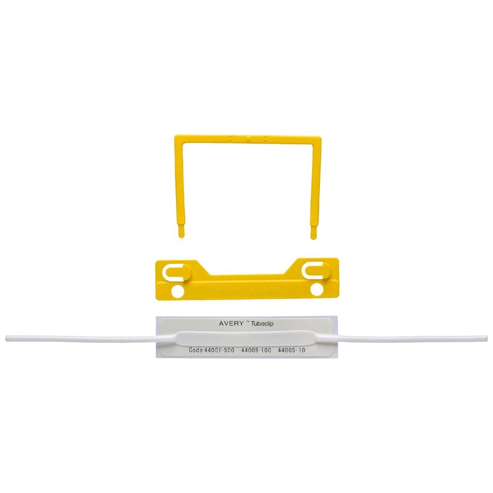 1 Avery Tubeclip Fastener Yellow 10 Pack, 1 of 3