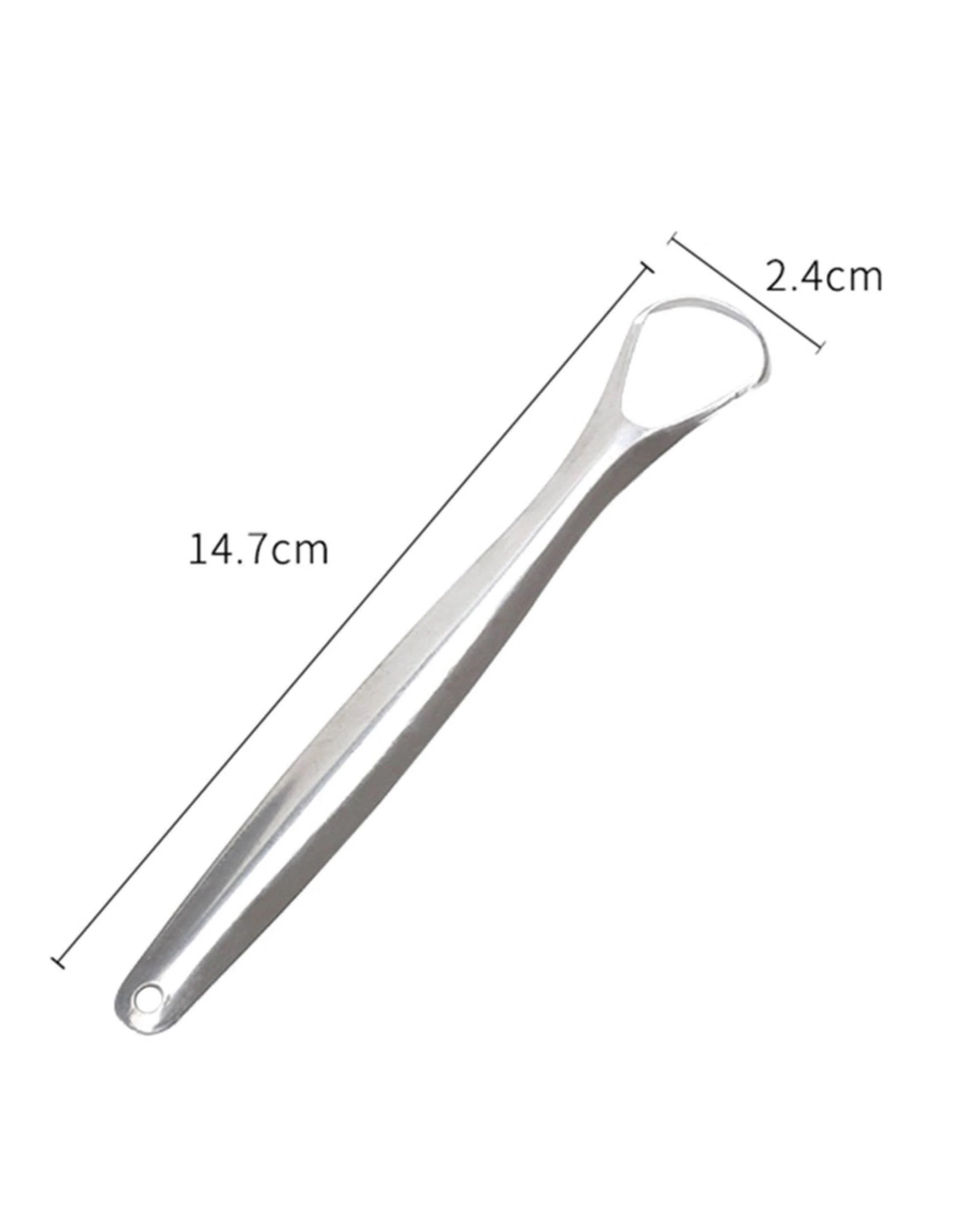 3 Orku Stainless Steel Tongue Scraper - Oral Hygiene Cleaner Silver, 3 of 3