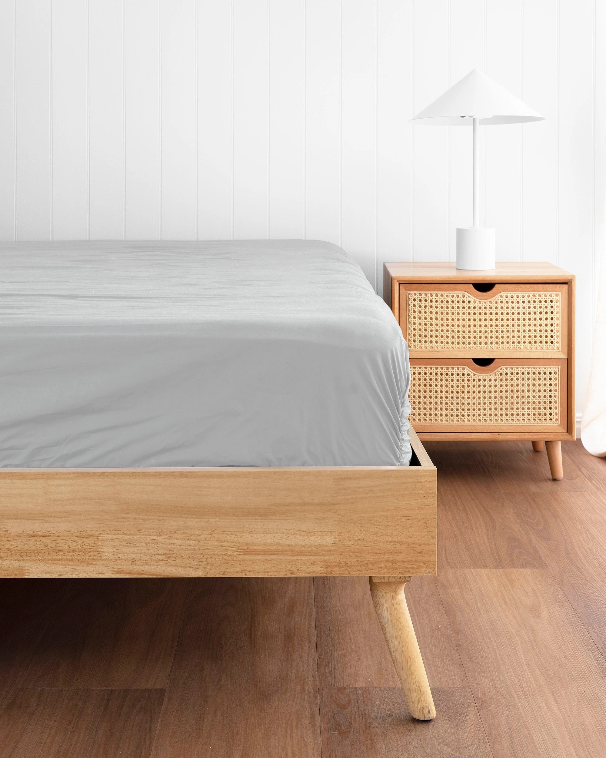 1 Bambury TRUFit Wide Elastic 100% Cotton Deep pocket Full Sheet Set - Queen Bed - Silver, 1 of 7