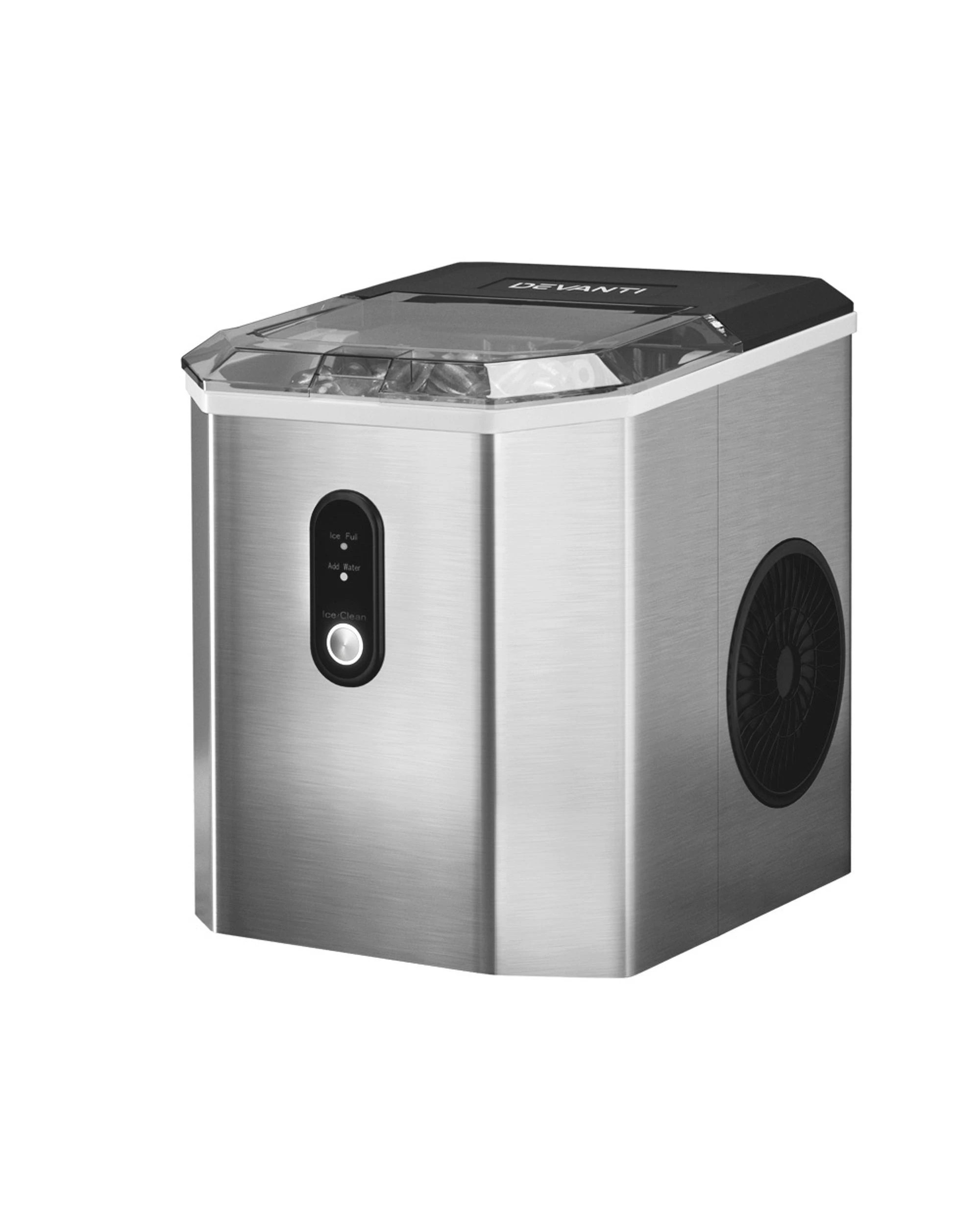 1 Devanti 12kg Ice Maker Machine w/Scoop Holder - Silver, 1 of 7