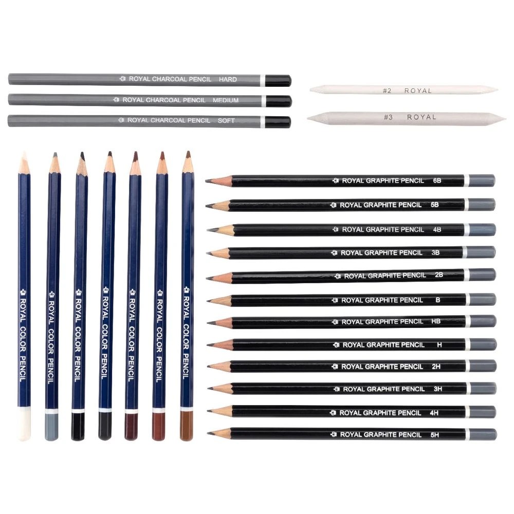 5 Royal & Langnickel Sketching Pencil Wrap 25 Piece, 5 of 7